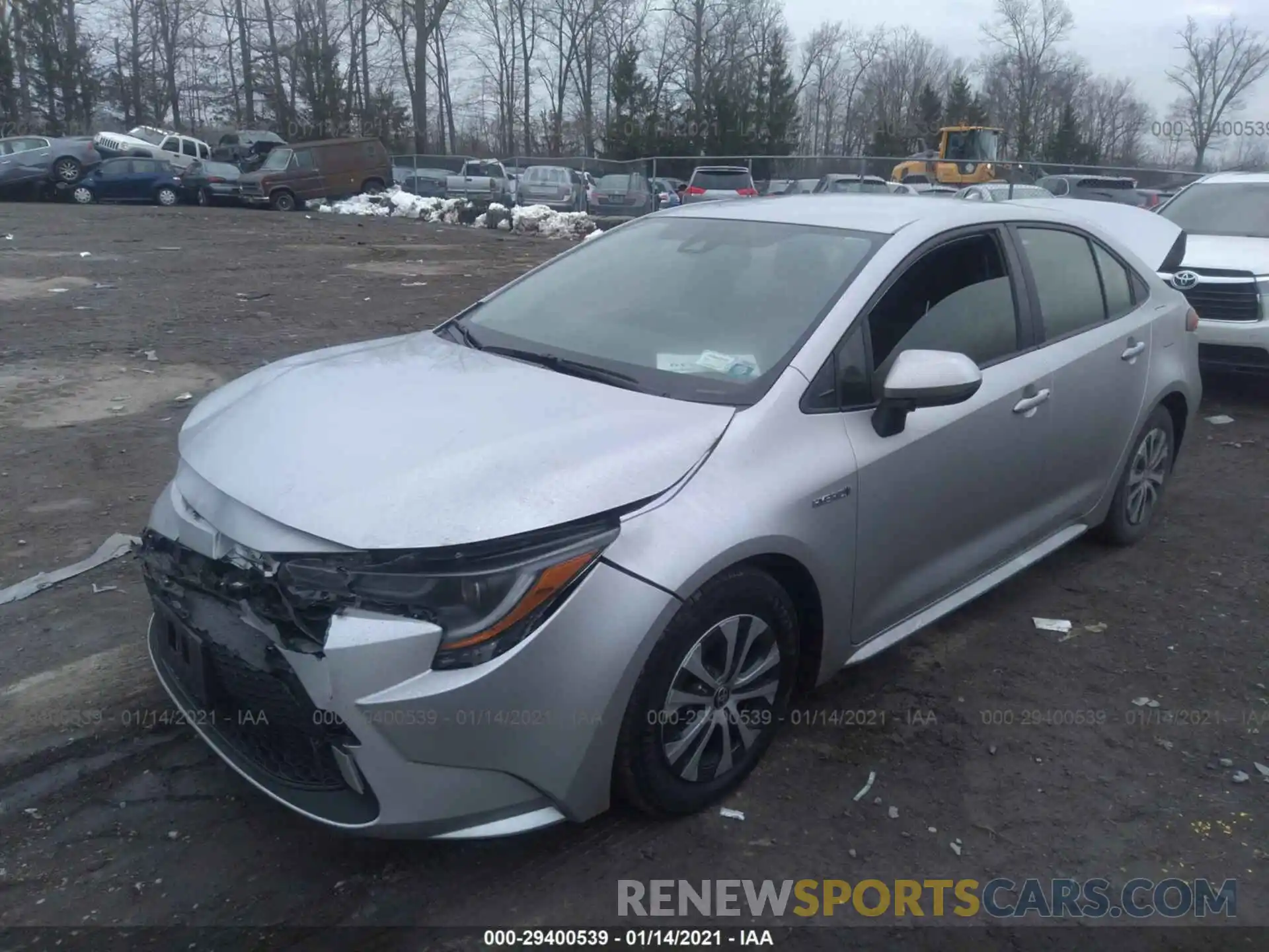 2 Photograph of a damaged car JTDEBRBE4LJ003074 TOYOTA COROLLA 2020