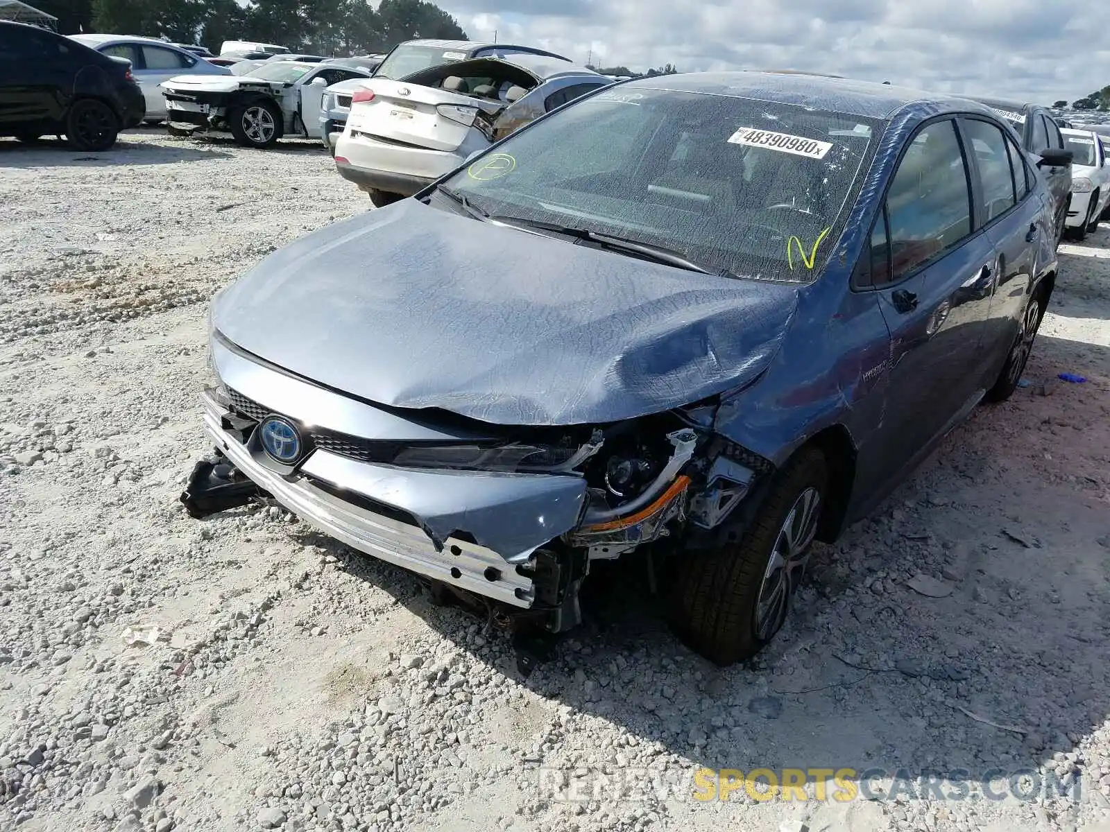 2 Photograph of a damaged car JTDEBRBE4LJ003091 TOYOTA COROLLA 2020