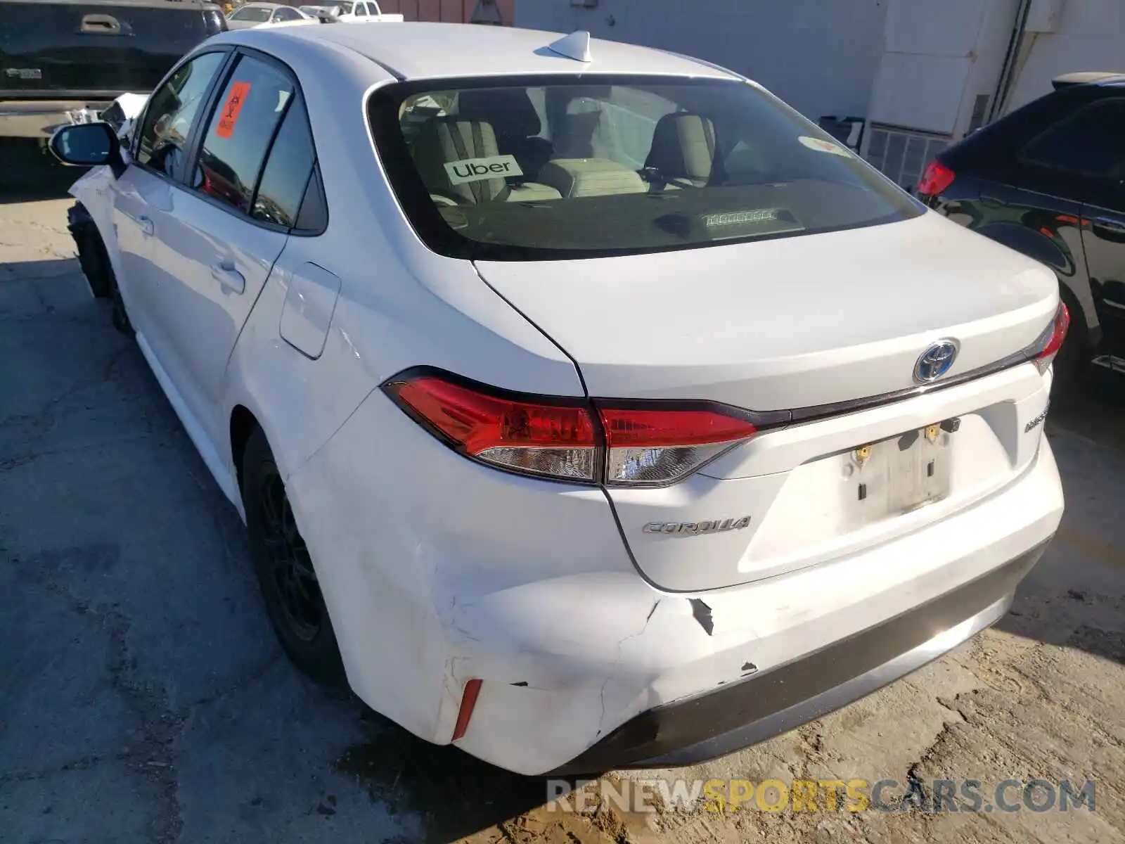 3 Photograph of a damaged car JTDEBRBE4LJ003317 TOYOTA COROLLA 2020