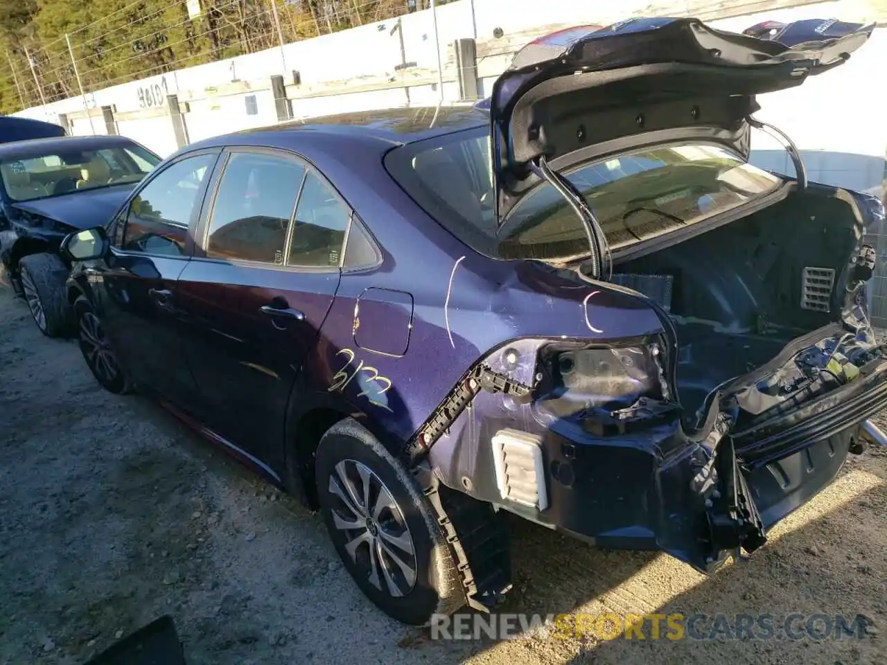 3 Photograph of a damaged car JTDEBRBE4LJ003530 TOYOTA COROLLA 2020