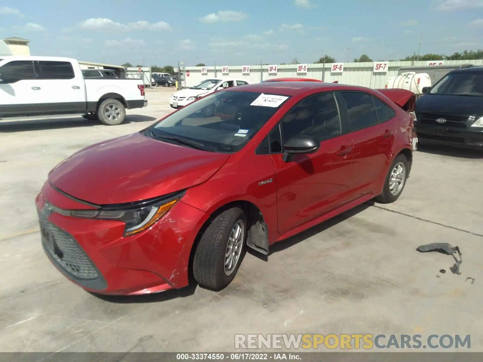 2 Photograph of a damaged car JTDEBRBE4LJ003723 TOYOTA COROLLA 2020