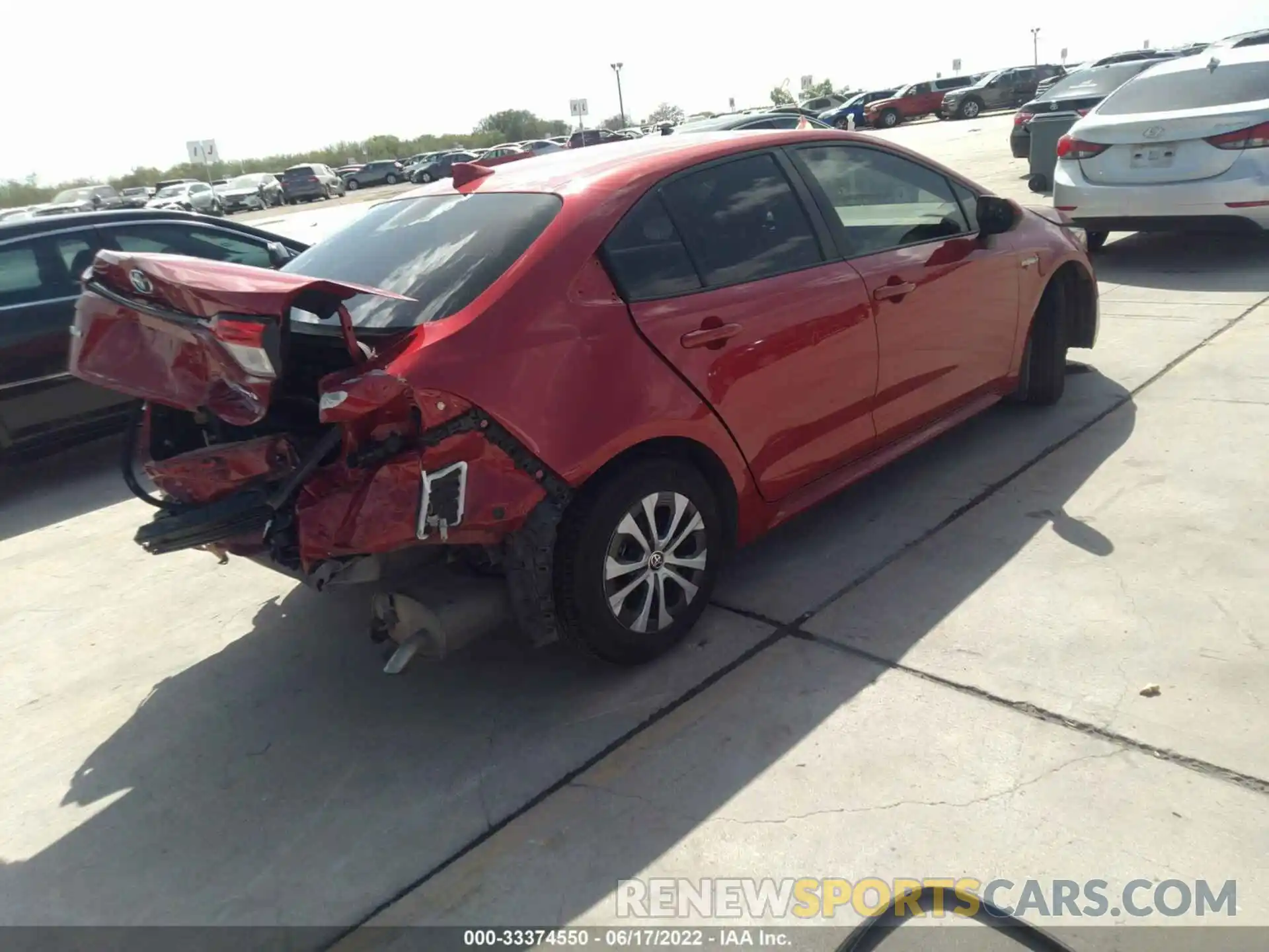 4 Photograph of a damaged car JTDEBRBE4LJ003723 TOYOTA COROLLA 2020