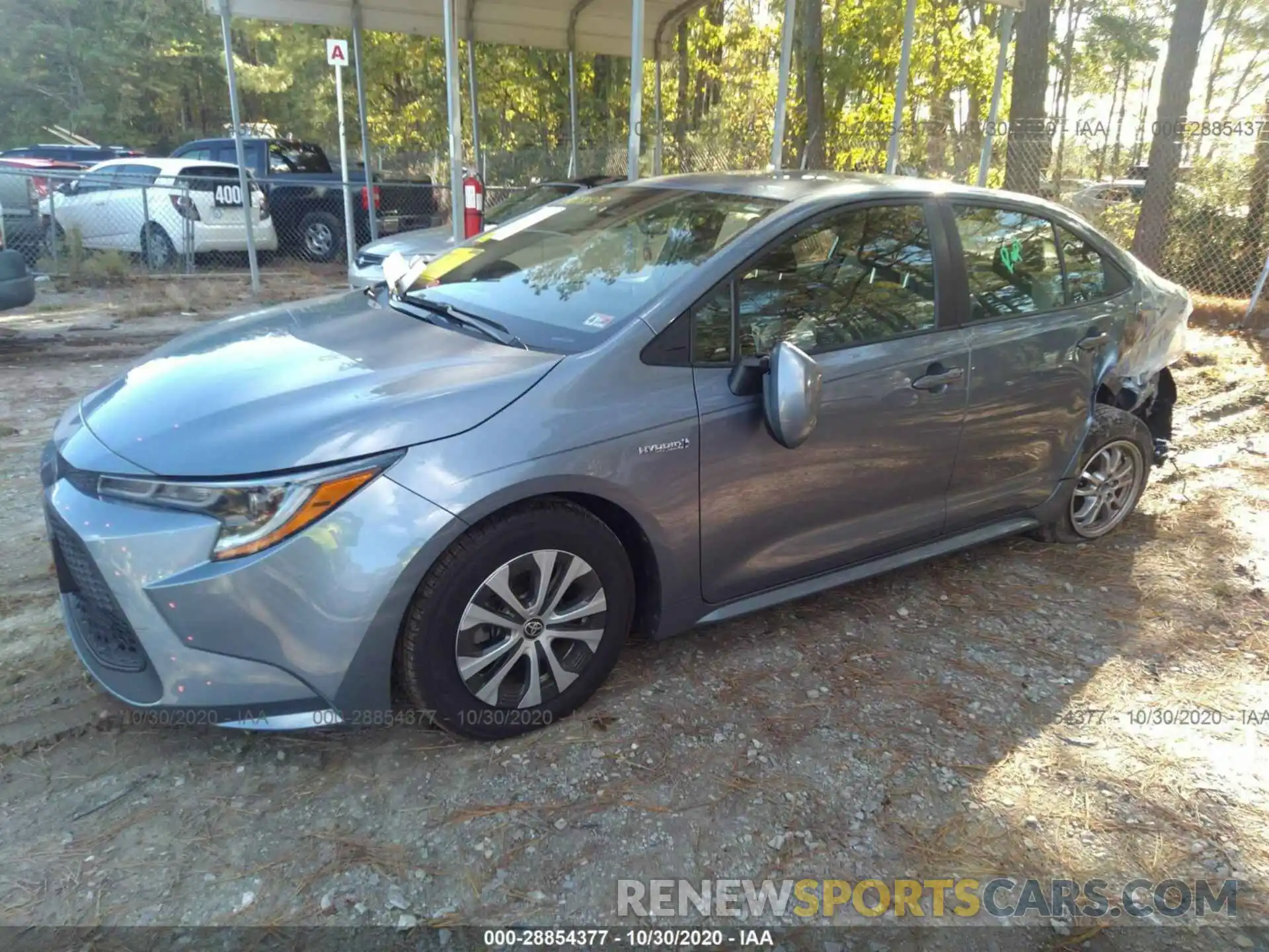 2 Photograph of a damaged car JTDEBRBE4LJ004161 TOYOTA COROLLA 2020