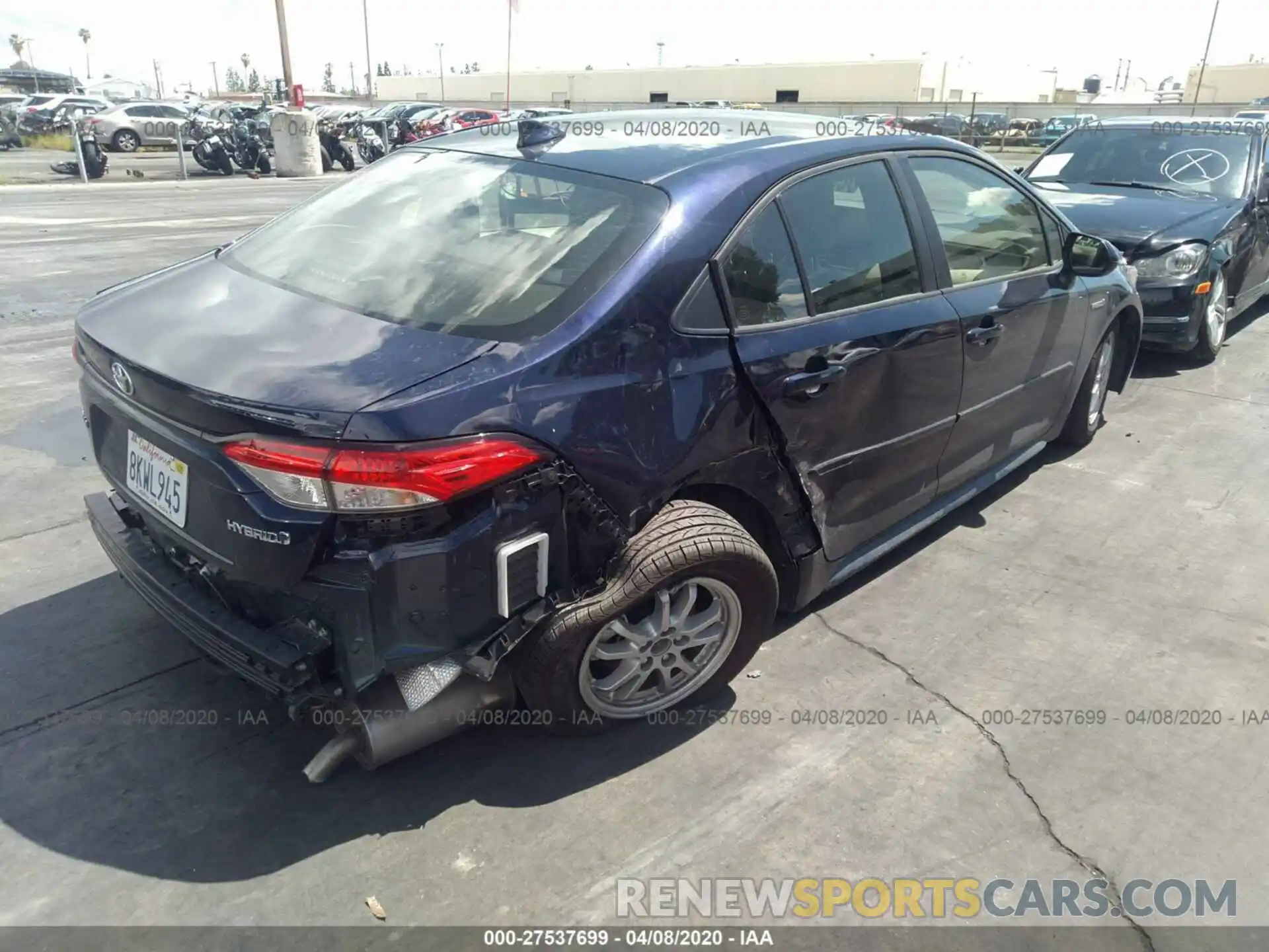 4 Photograph of a damaged car JTDEBRBE4LJ006573 TOYOTA COROLLA 2020