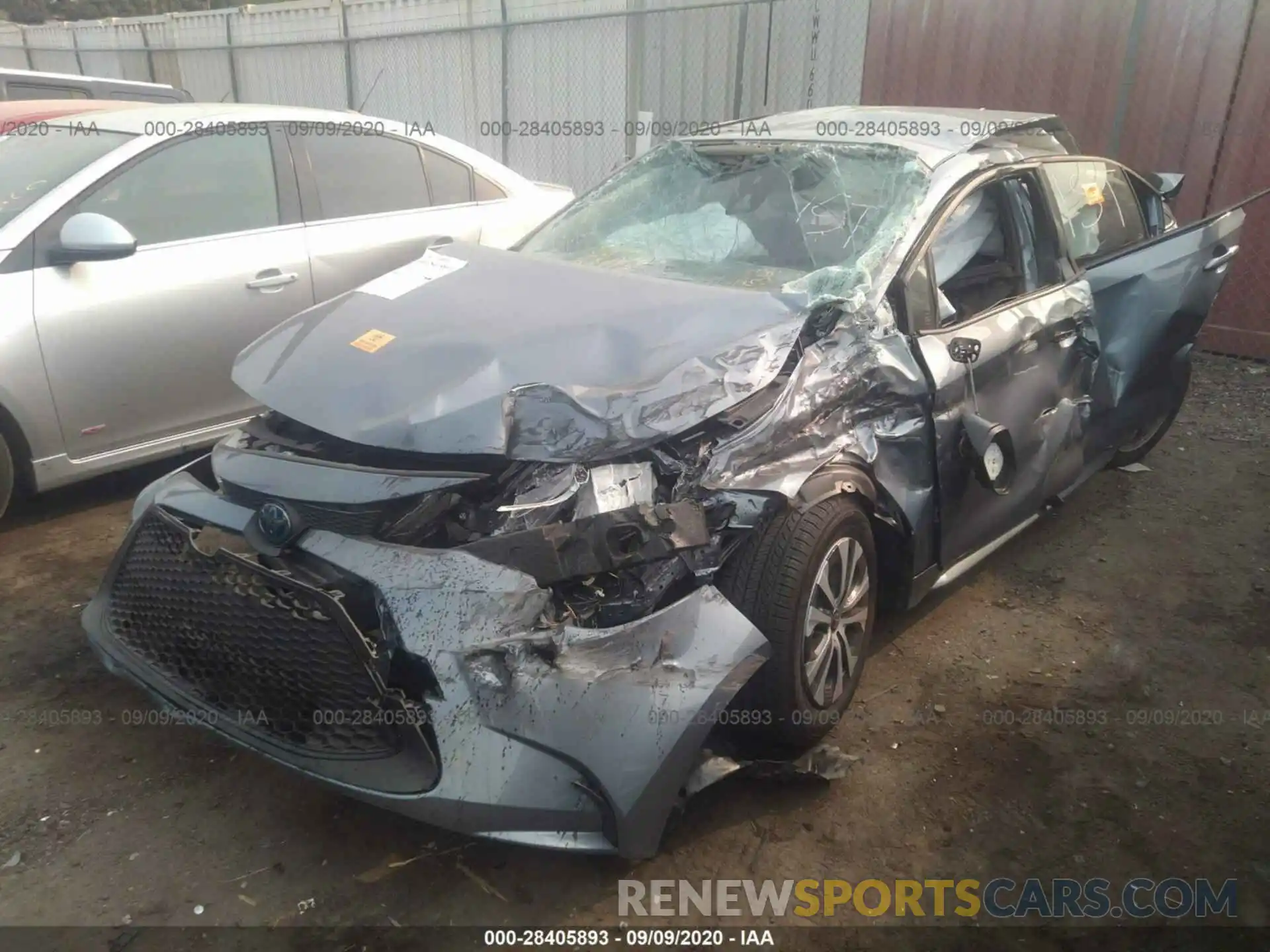 2 Photograph of a damaged car JTDEBRBE4LJ009229 TOYOTA COROLLA 2020