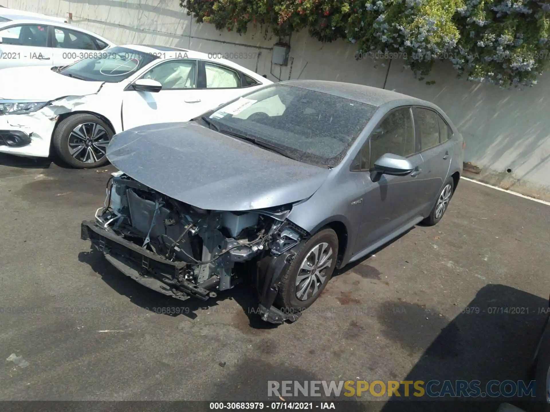 2 Photograph of a damaged car JTDEBRBE4LJ009831 TOYOTA COROLLA 2020