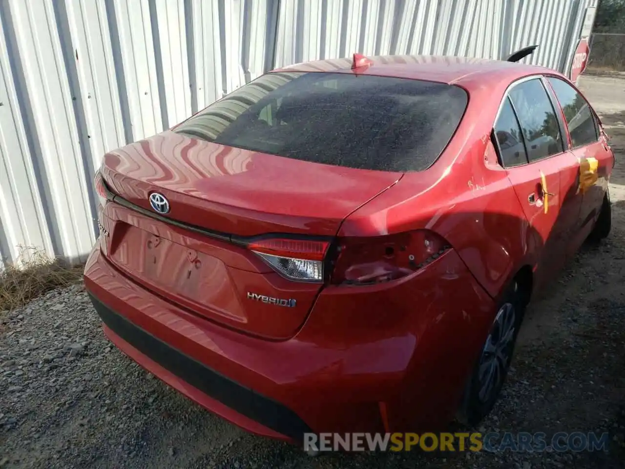 4 Photograph of a damaged car JTDEBRBE4LJ012132 TOYOTA COROLLA 2020