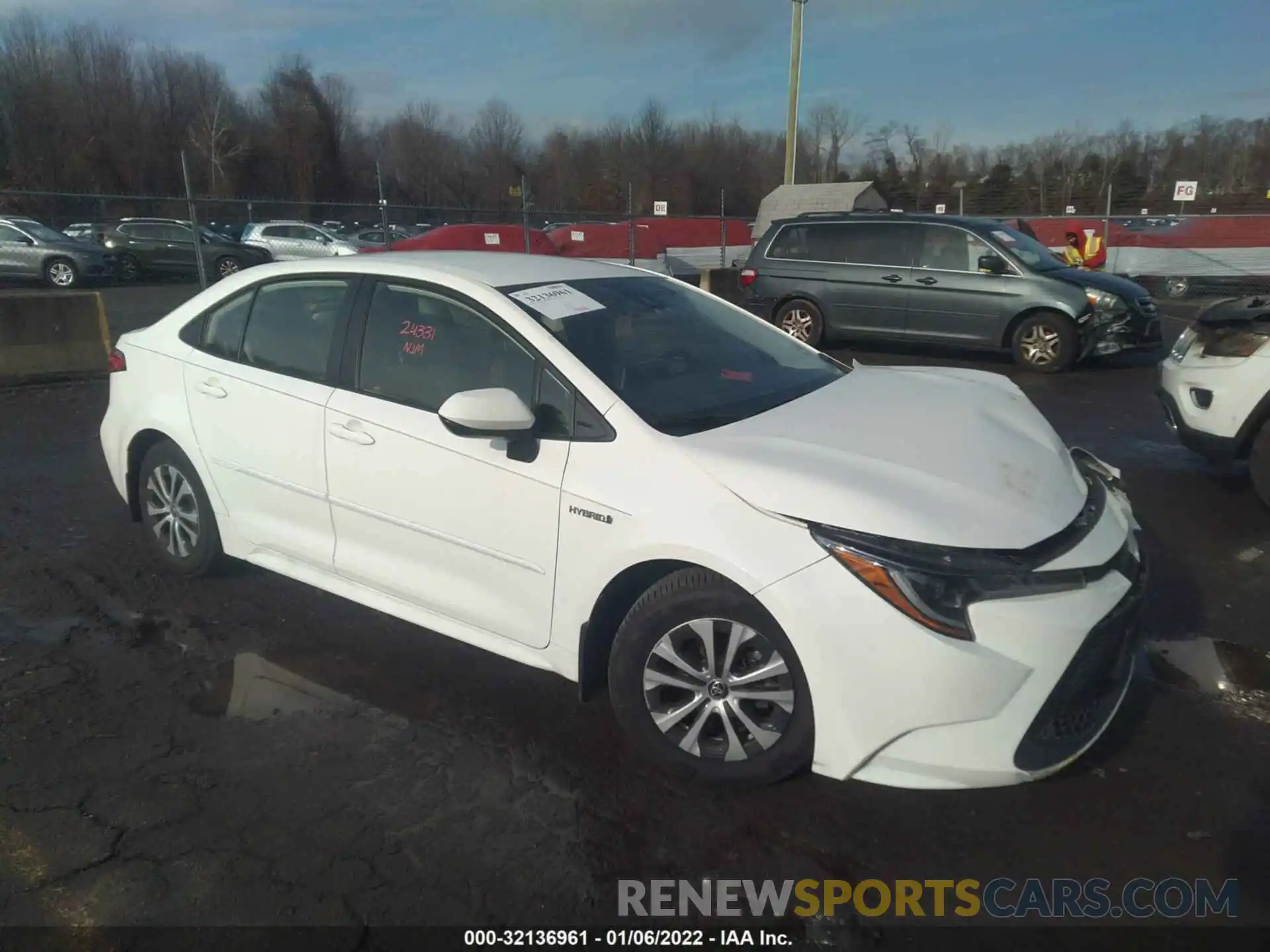 1 Photograph of a damaged car JTDEBRBE4LJ013832 TOYOTA COROLLA 2020