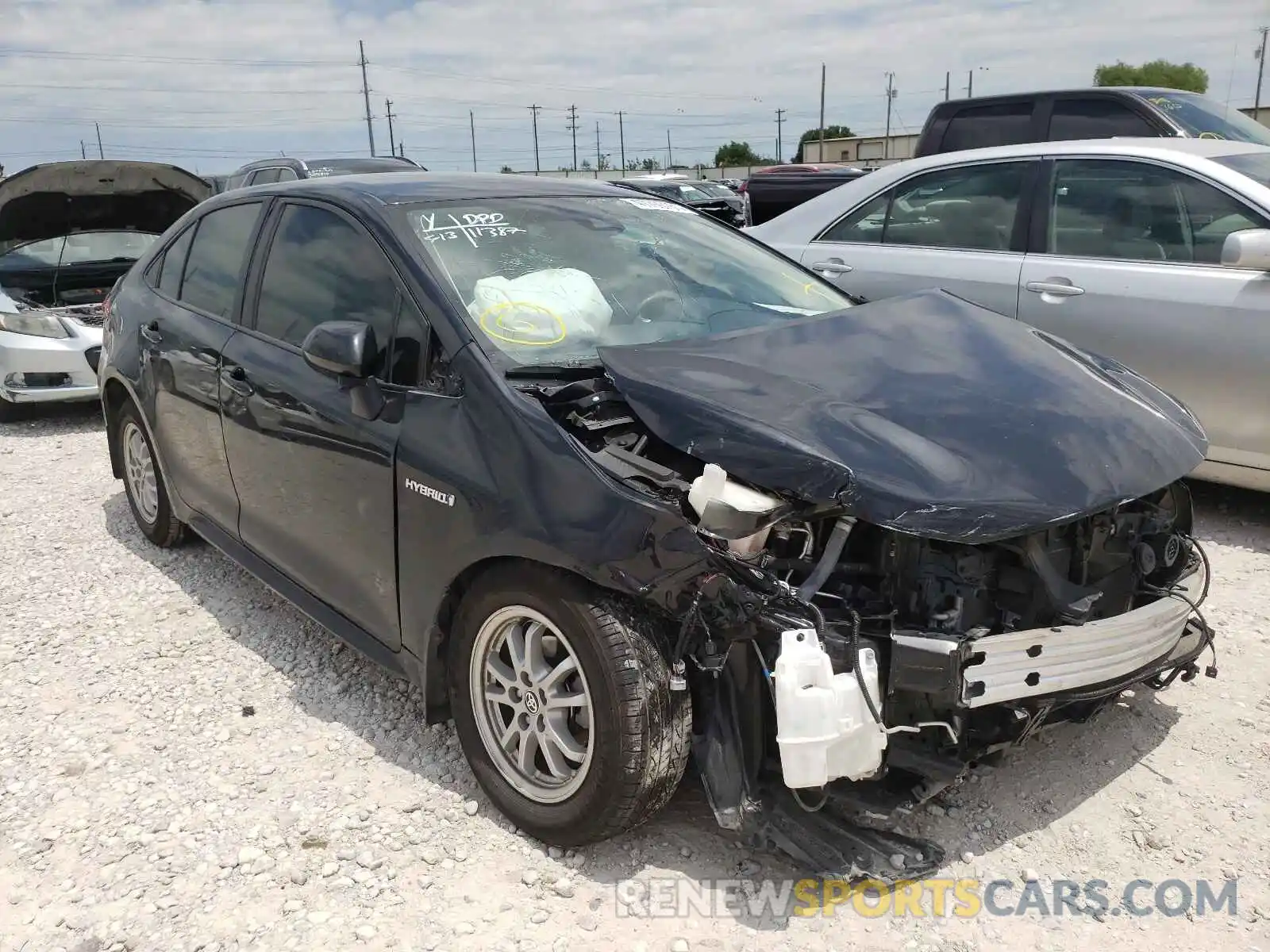 1 Photograph of a damaged car JTDEBRBE4LJ014866 TOYOTA COROLLA 2020