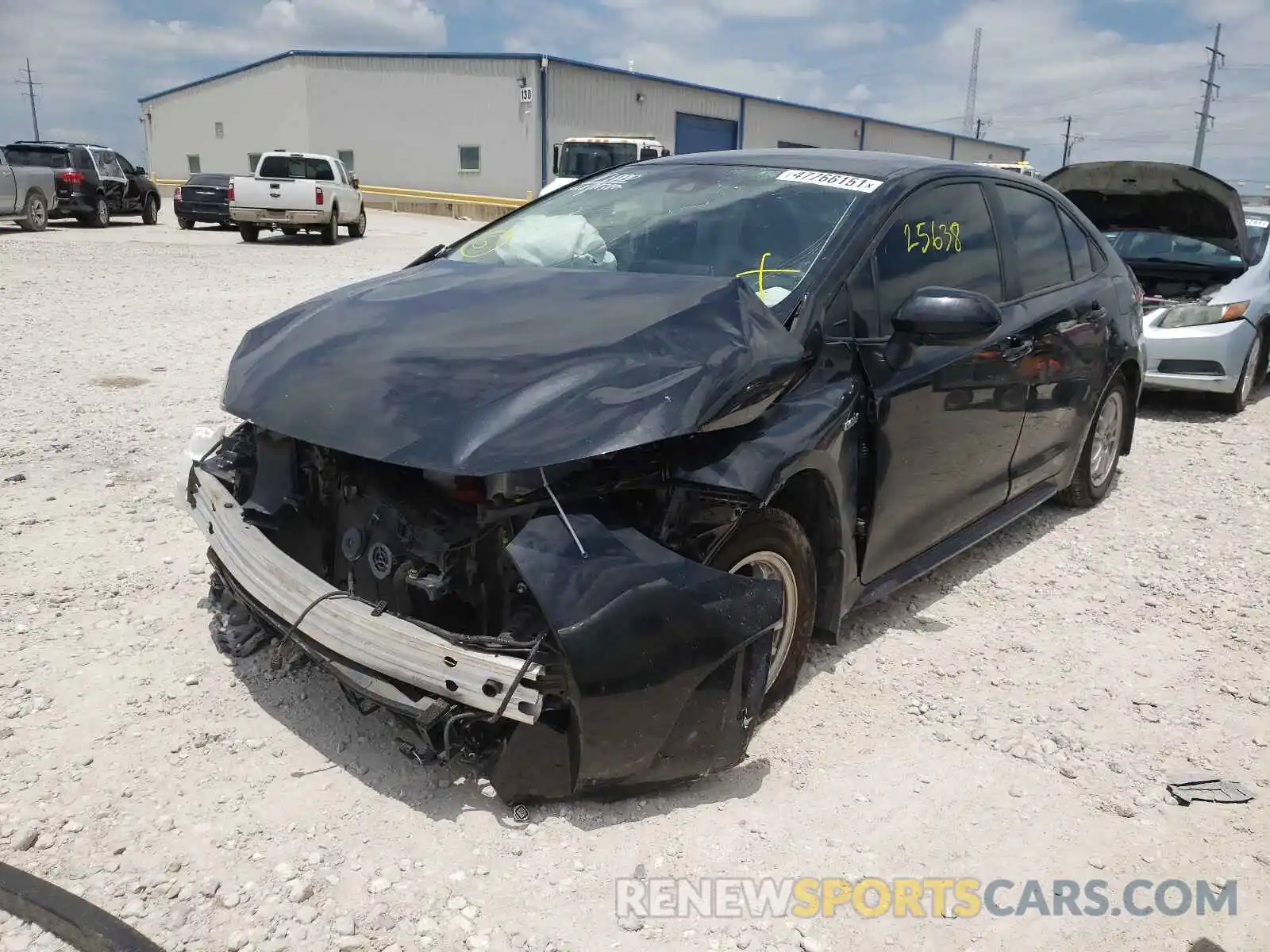 2 Photograph of a damaged car JTDEBRBE4LJ014866 TOYOTA COROLLA 2020