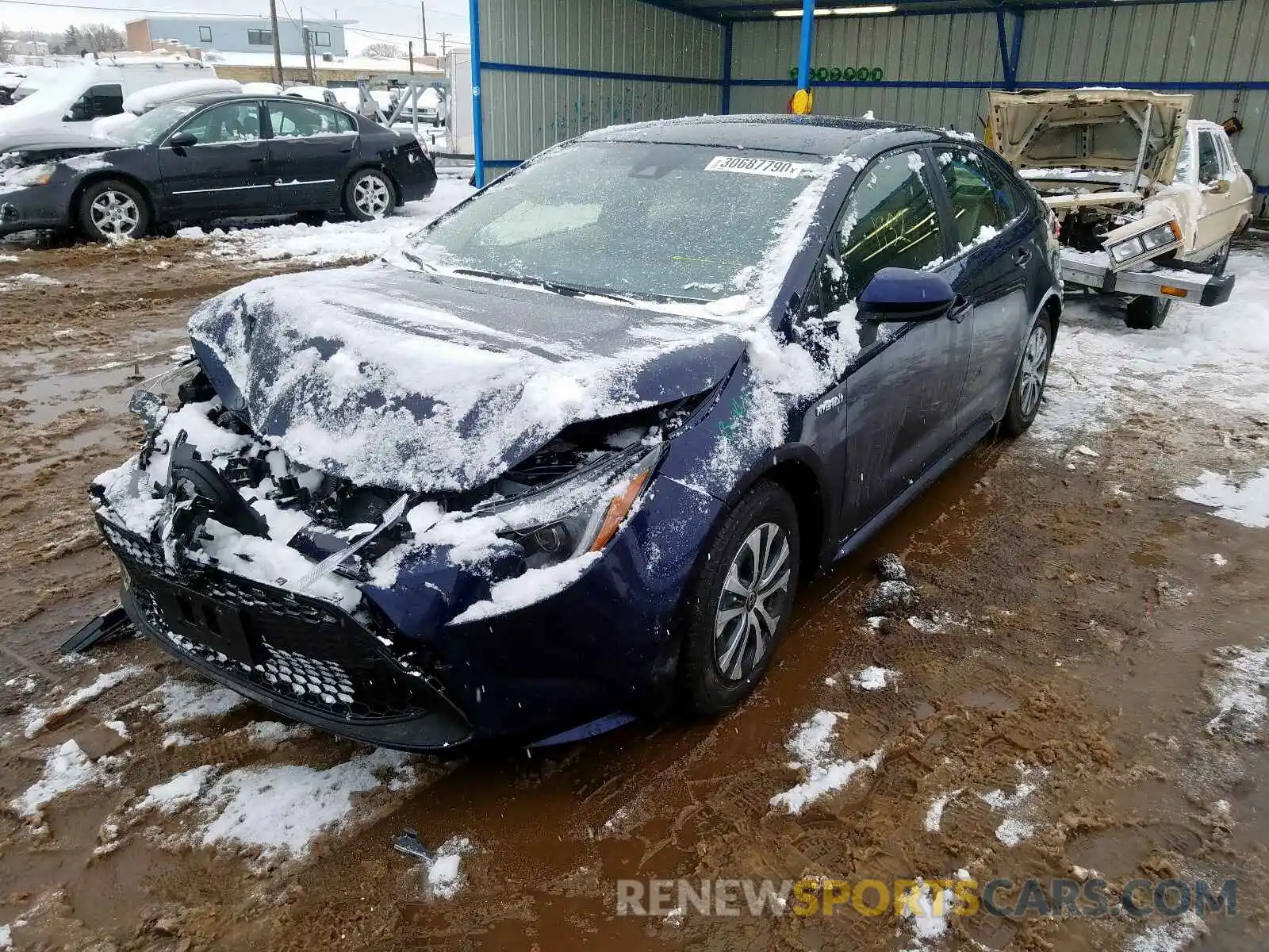 2 Photograph of a damaged car JTDEBRBE4LJ015452 TOYOTA COROLLA 2020