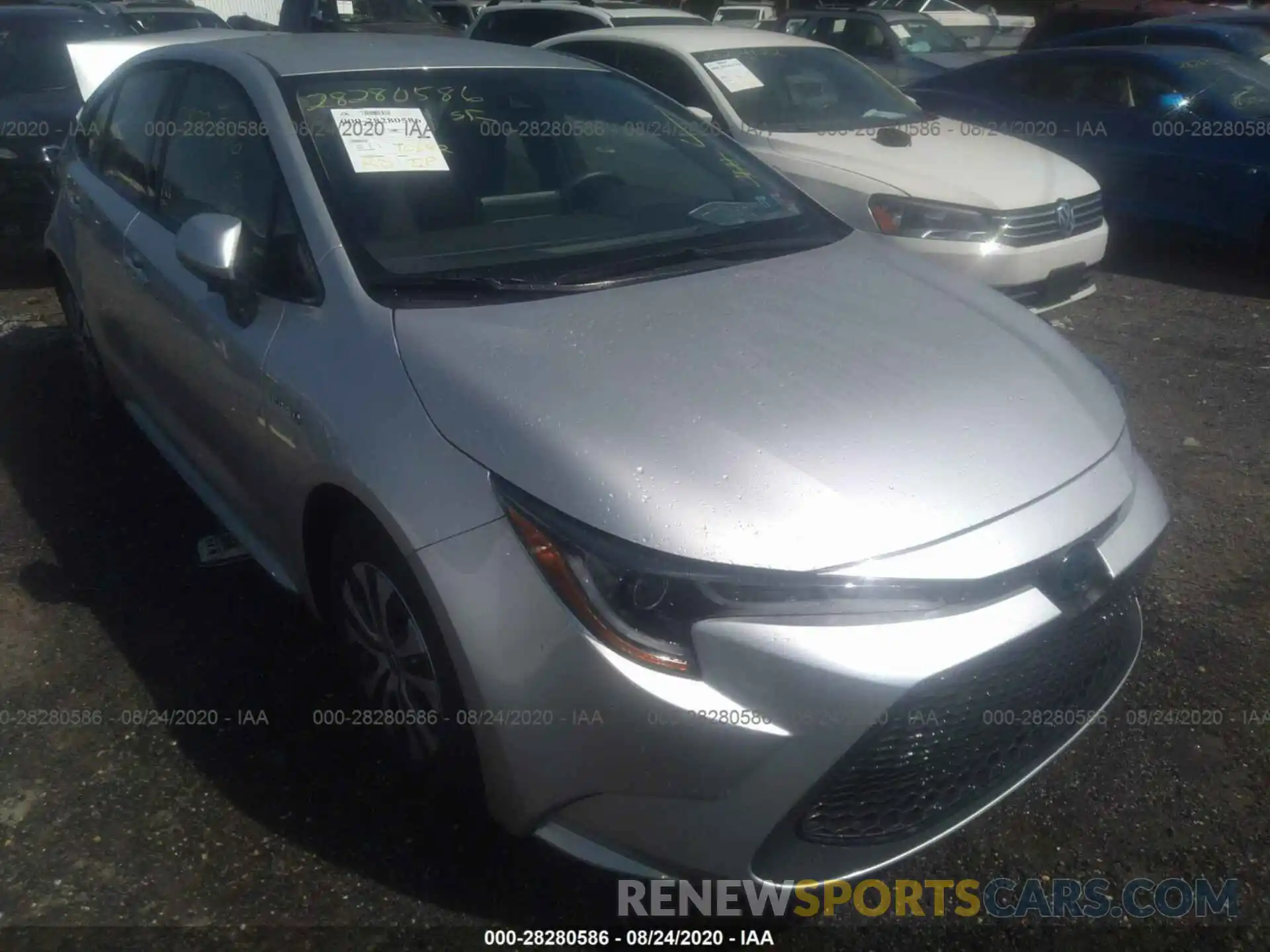 1 Photograph of a damaged car JTDEBRBE4LJ015483 TOYOTA COROLLA 2020