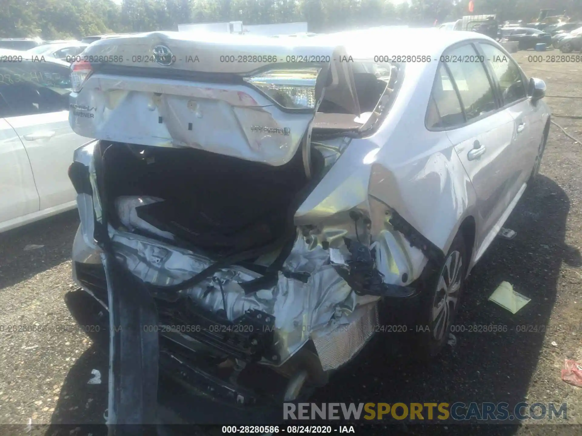 4 Photograph of a damaged car JTDEBRBE4LJ015483 TOYOTA COROLLA 2020