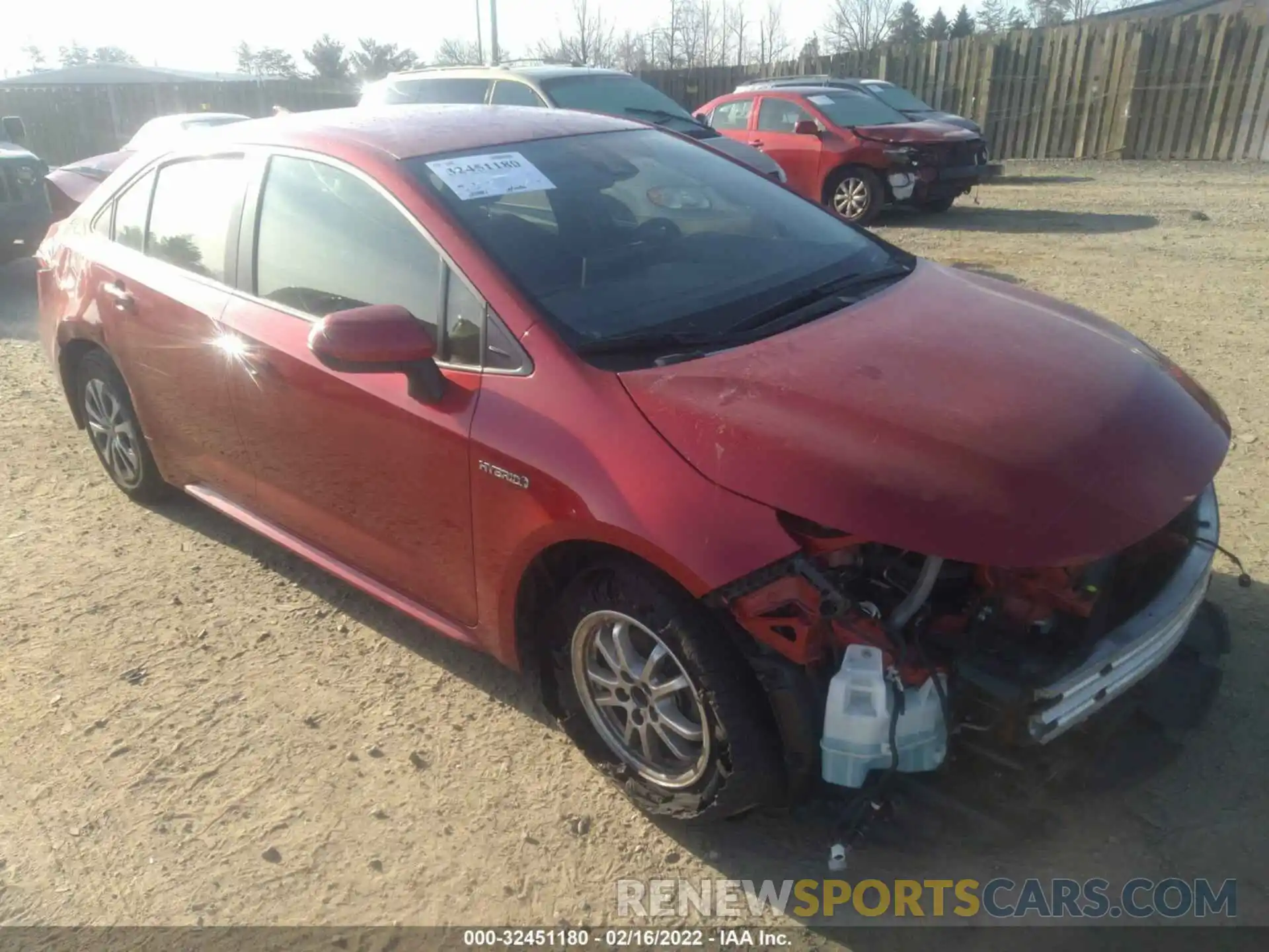 1 Photograph of a damaged car JTDEBRBE4LJ016133 TOYOTA COROLLA 2020