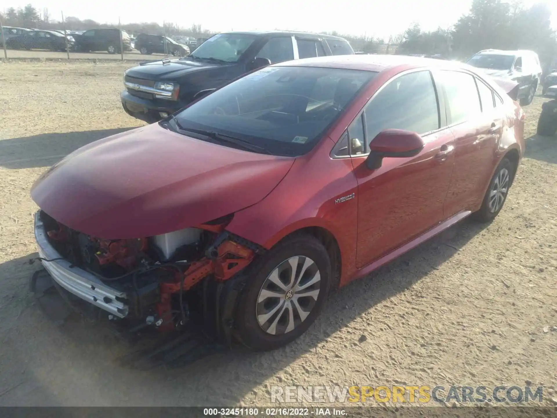 2 Photograph of a damaged car JTDEBRBE4LJ016133 TOYOTA COROLLA 2020