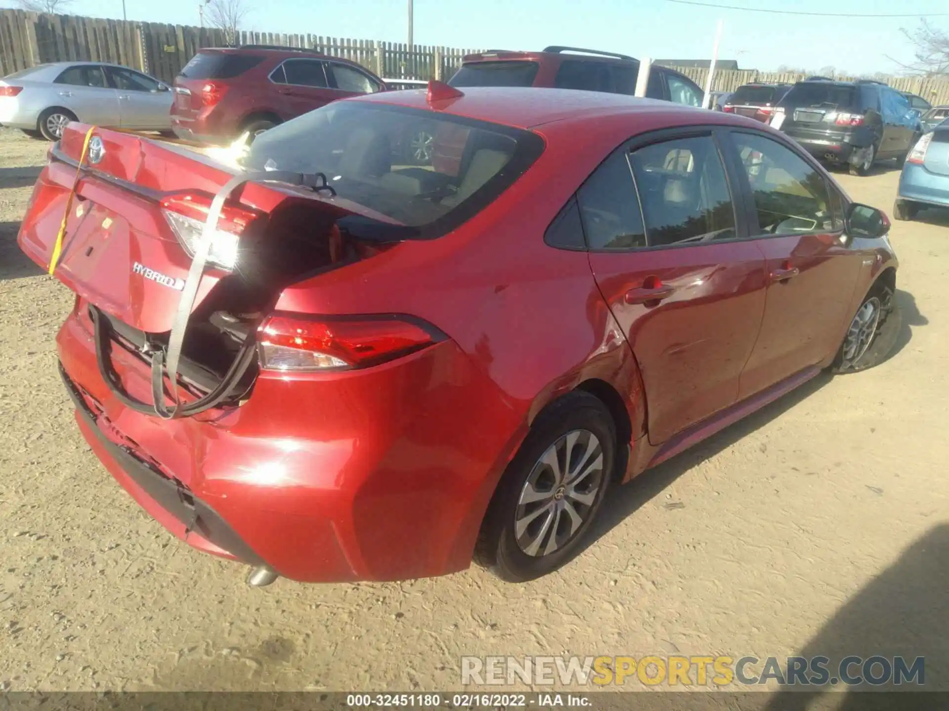 4 Photograph of a damaged car JTDEBRBE4LJ016133 TOYOTA COROLLA 2020