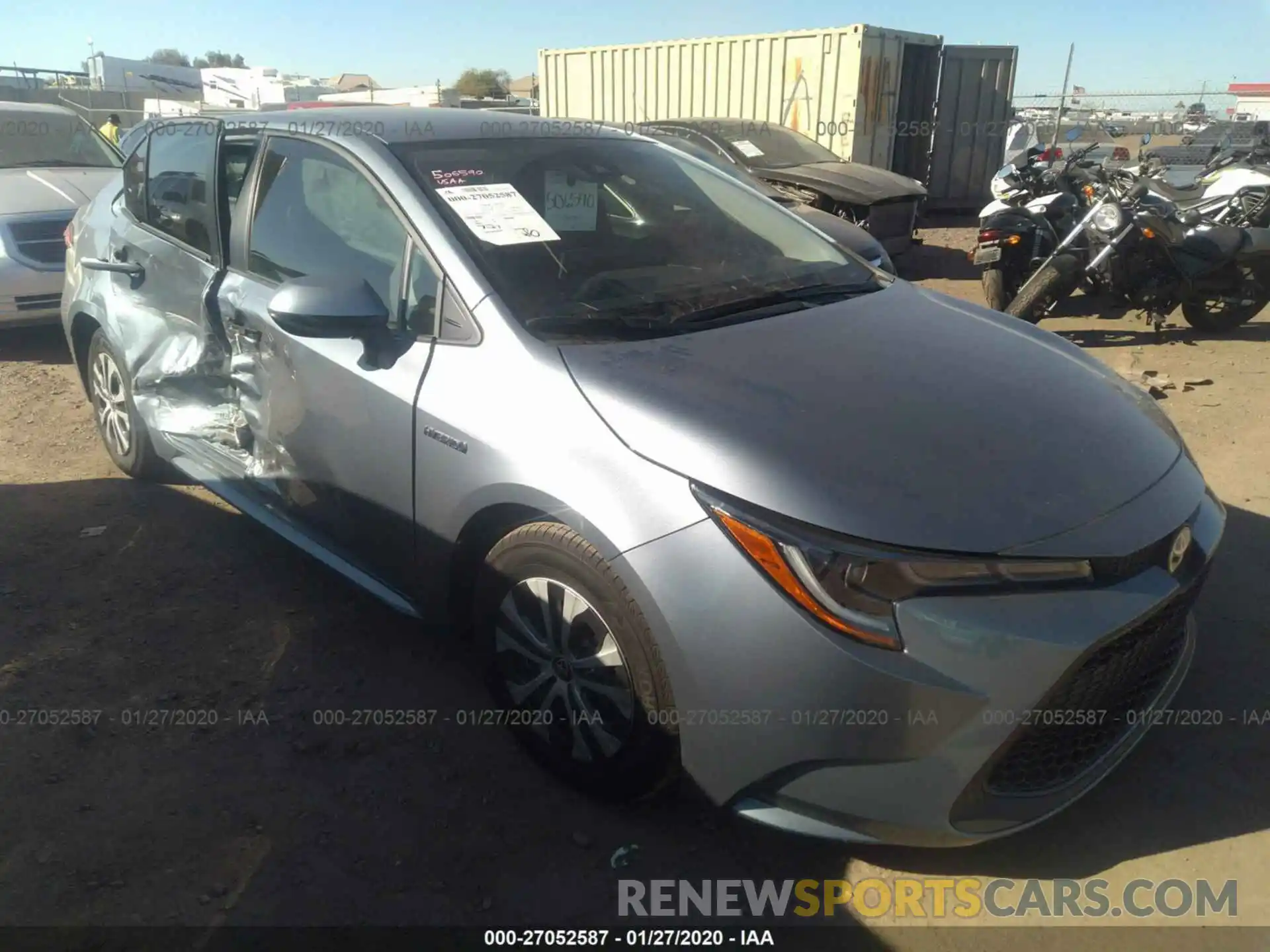 1 Photograph of a damaged car JTDEBRBE4LJ016391 TOYOTA COROLLA 2020