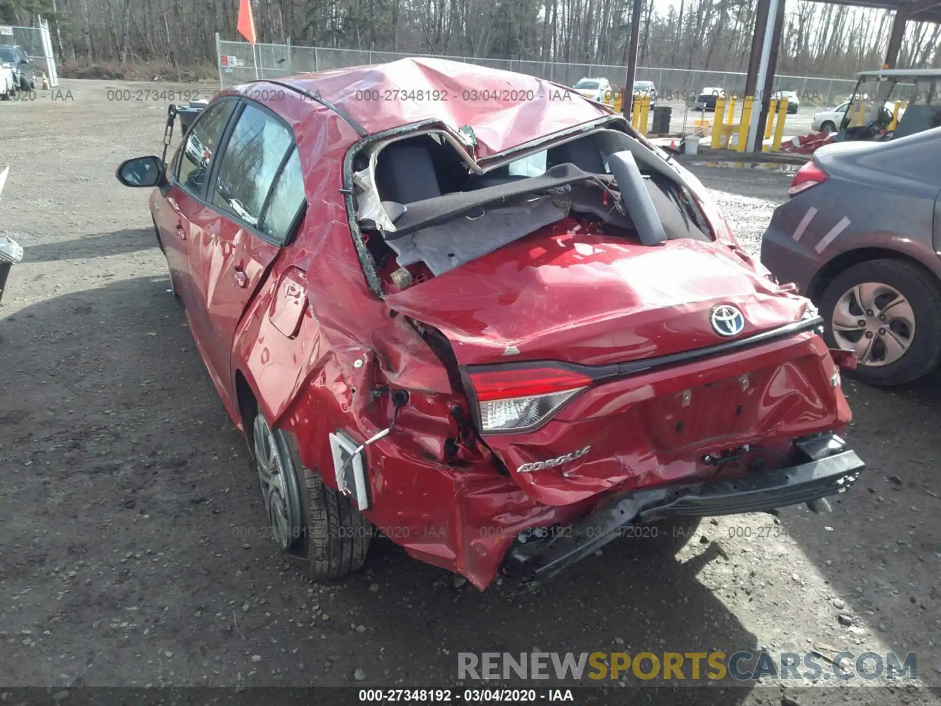 3 Photograph of a damaged car JTDEBRBE4LJ016763 TOYOTA COROLLA 2020