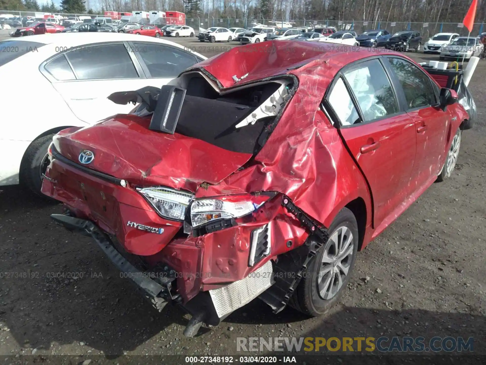 4 Photograph of a damaged car JTDEBRBE4LJ016763 TOYOTA COROLLA 2020