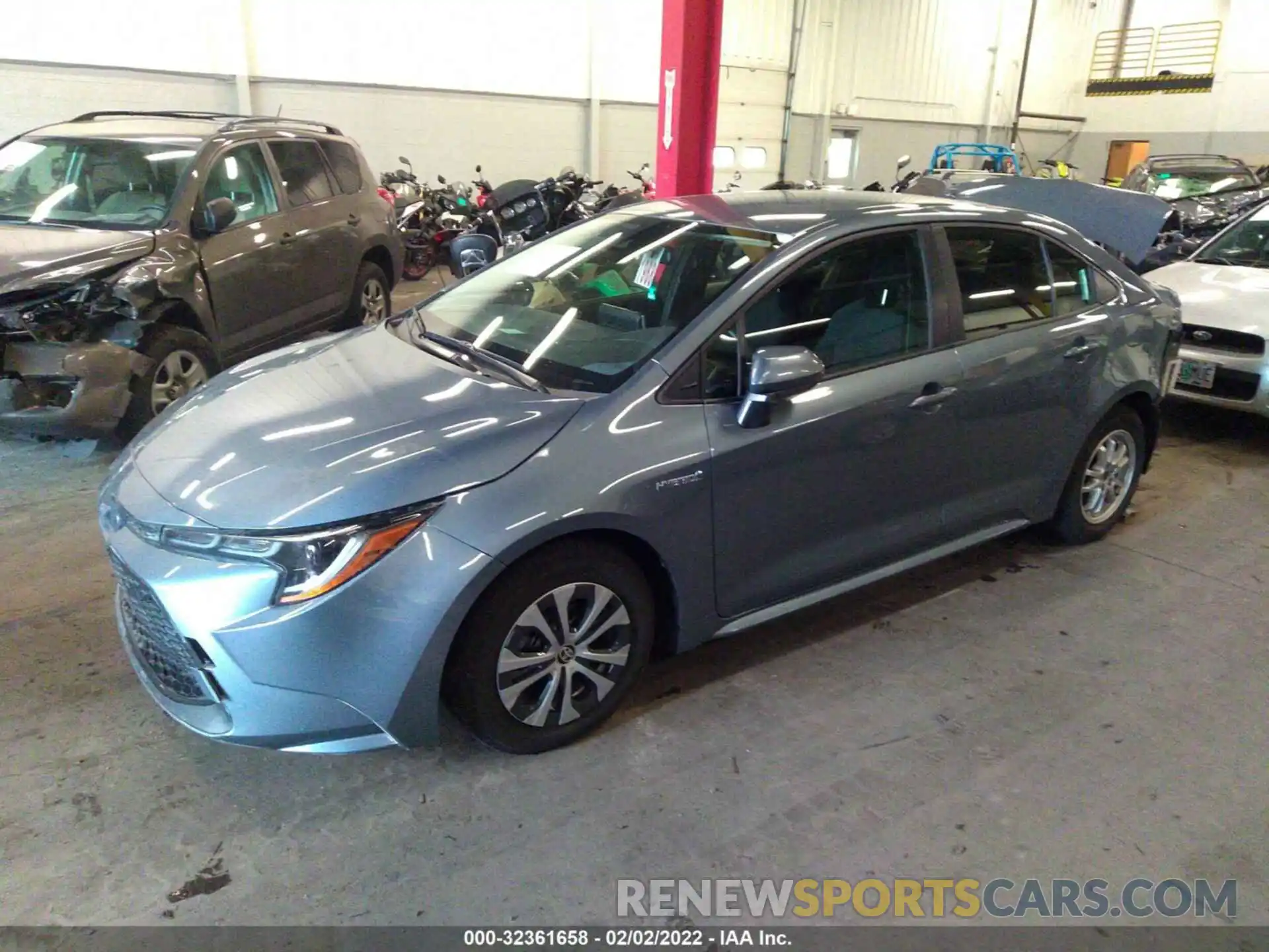 2 Photograph of a damaged car JTDEBRBE4LJ018836 TOYOTA COROLLA 2020