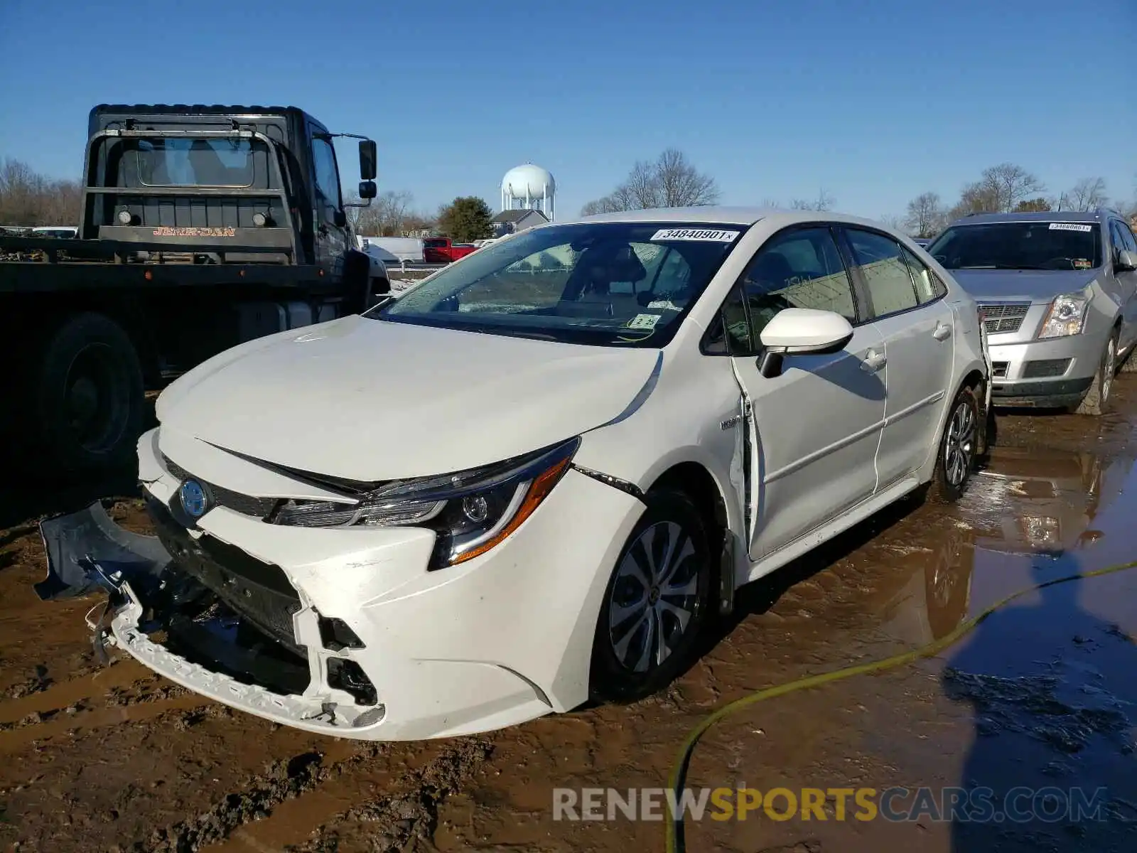 2 Photograph of a damaged car JTDEBRBE4LJ018870 TOYOTA COROLLA 2020