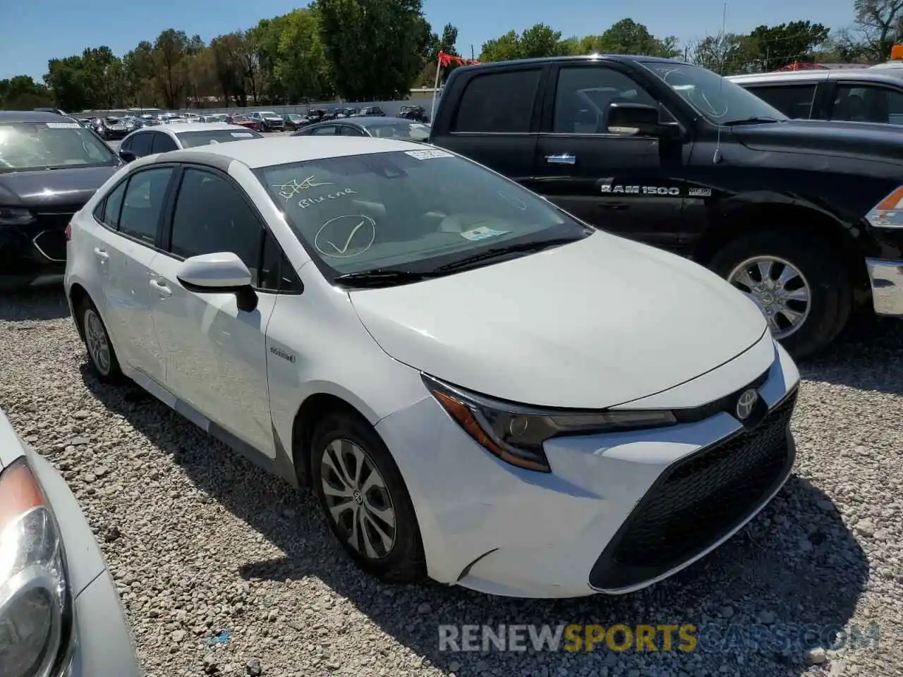 1 Photograph of a damaged car JTDEBRBE4LJ019548 TOYOTA COROLLA 2020