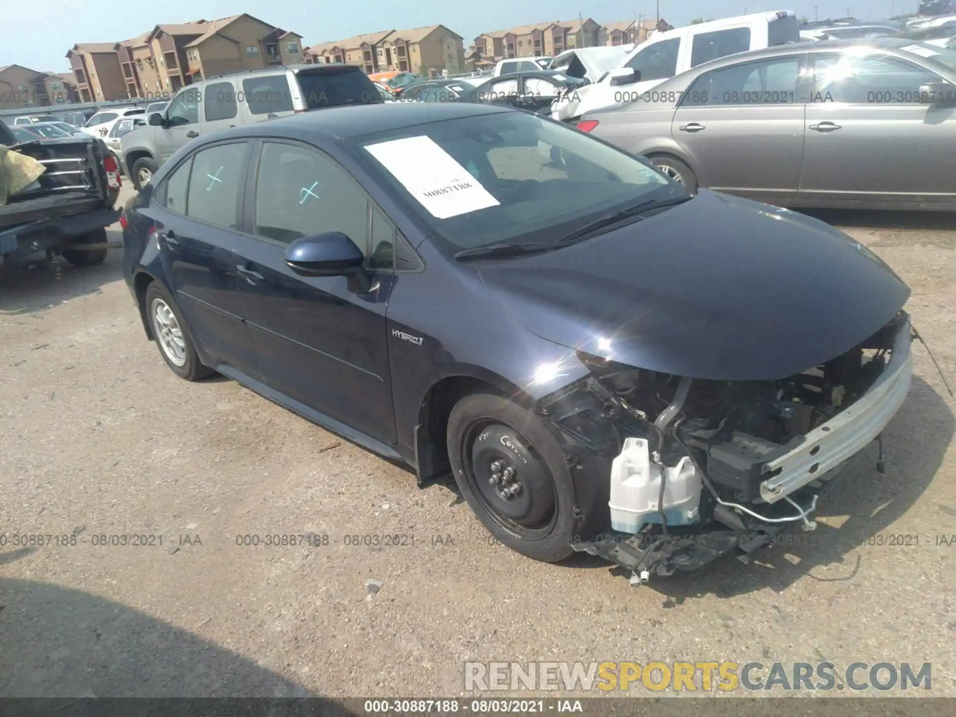 1 Photograph of a damaged car JTDEBRBE4LJ019596 TOYOTA COROLLA 2020