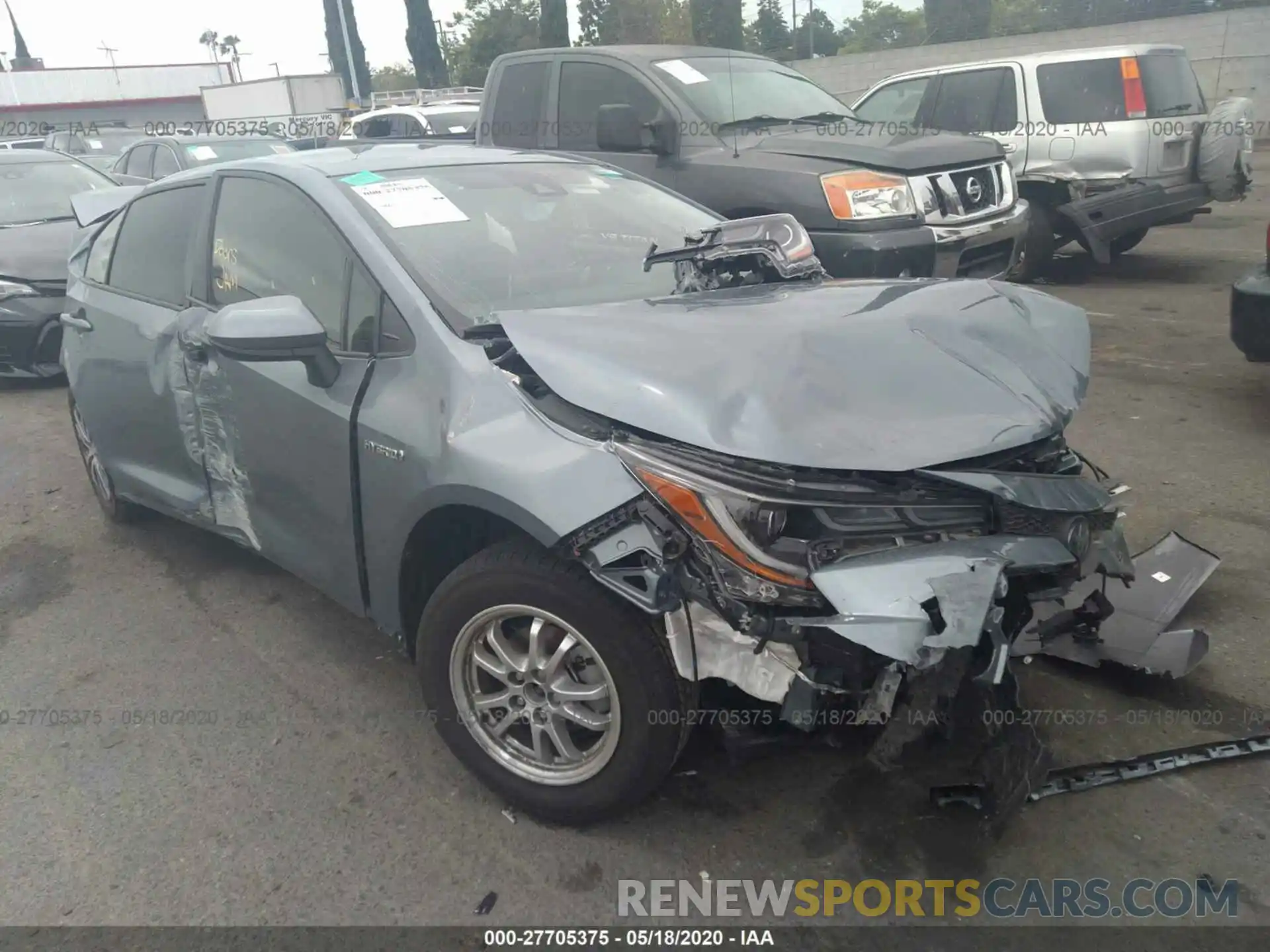 1 Photograph of a damaged car JTDEBRBE4LJ020604 TOYOTA COROLLA 2020