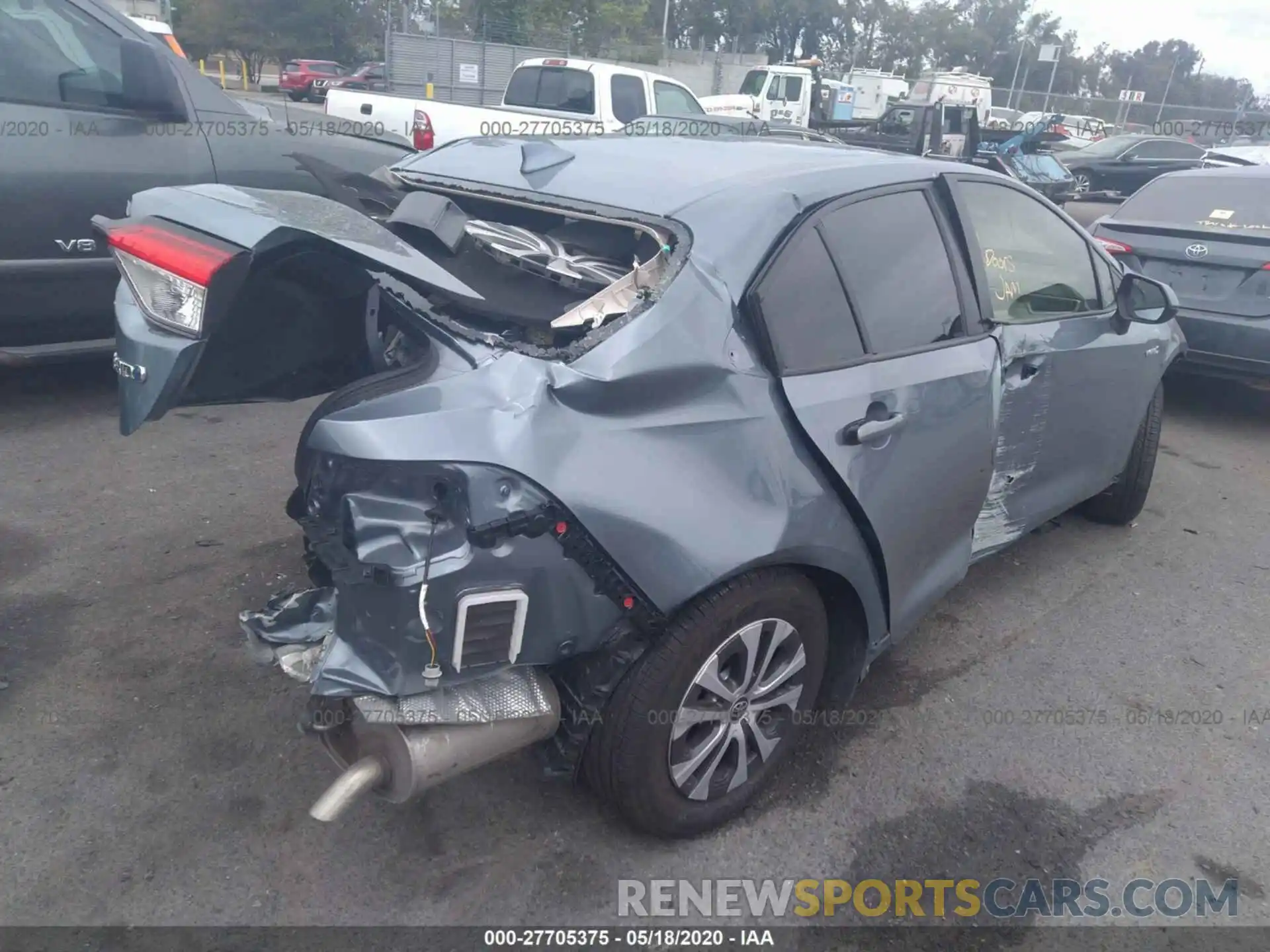 4 Photograph of a damaged car JTDEBRBE4LJ020604 TOYOTA COROLLA 2020