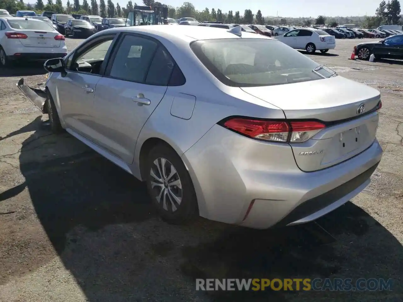 3 Photograph of a damaged car JTDEBRBE4LJ020621 TOYOTA COROLLA 2020