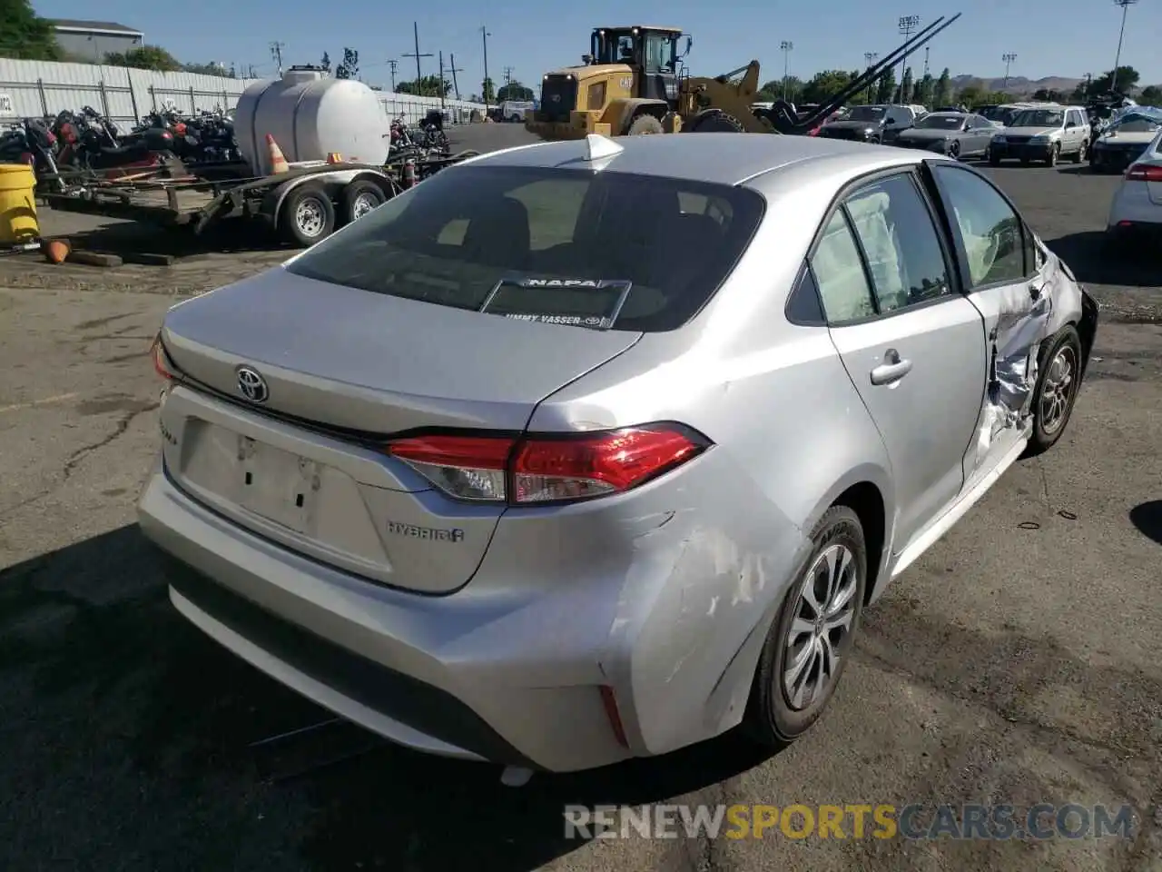 4 Photograph of a damaged car JTDEBRBE4LJ020621 TOYOTA COROLLA 2020