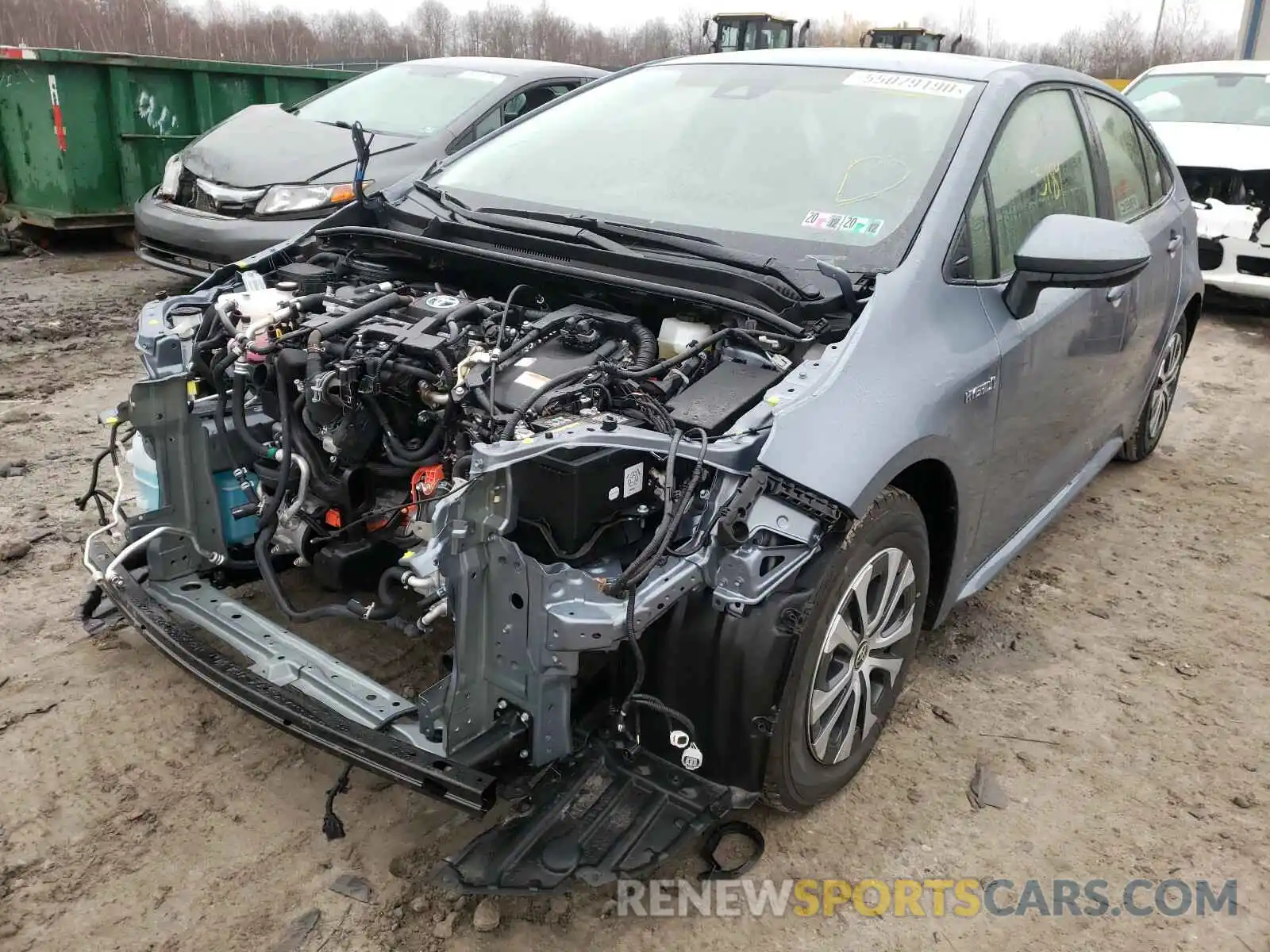 2 Photograph of a damaged car JTDEBRBE4LJ021560 TOYOTA COROLLA 2020