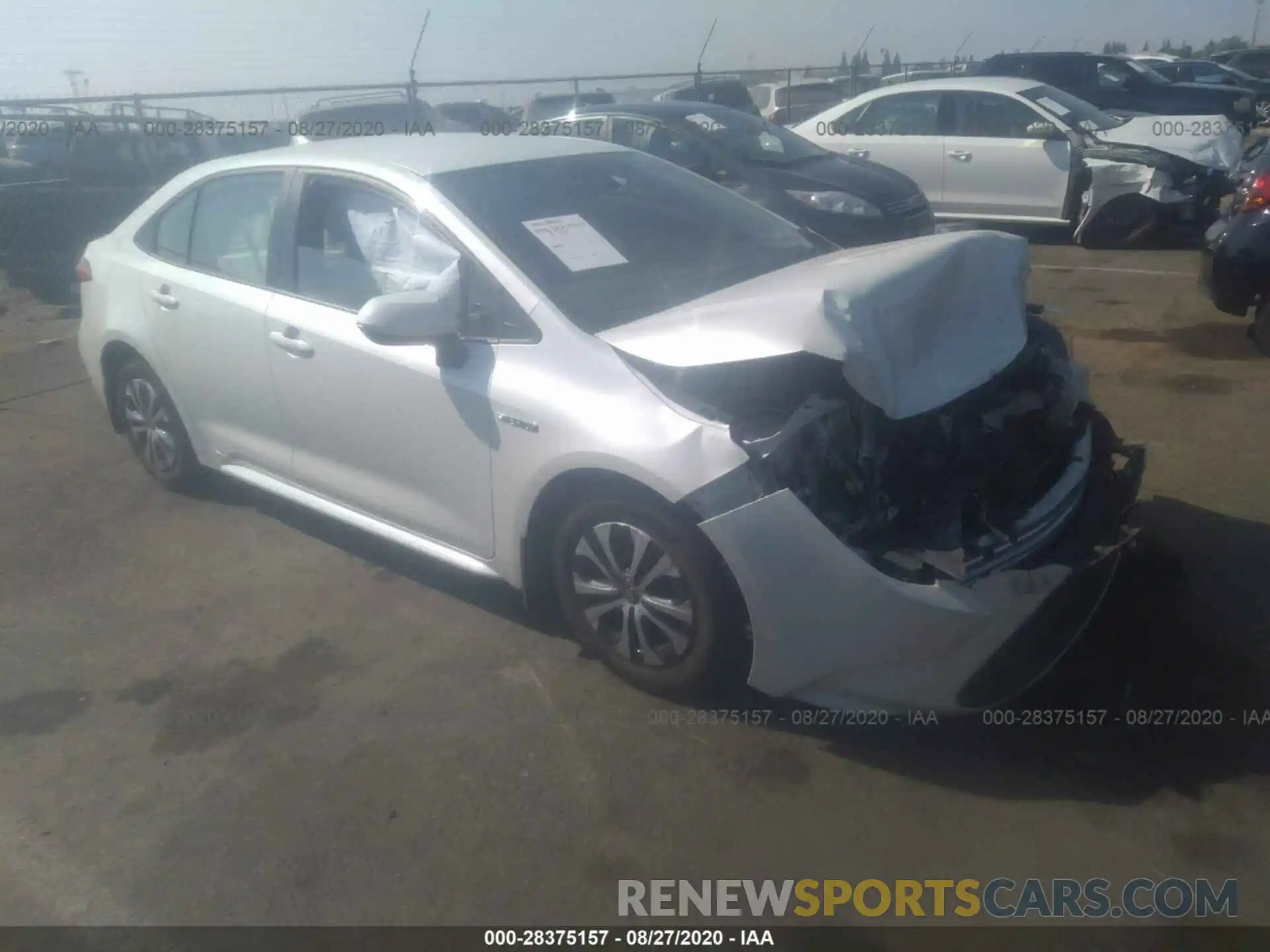 1 Photograph of a damaged car JTDEBRBE4LJ022272 TOYOTA COROLLA 2020