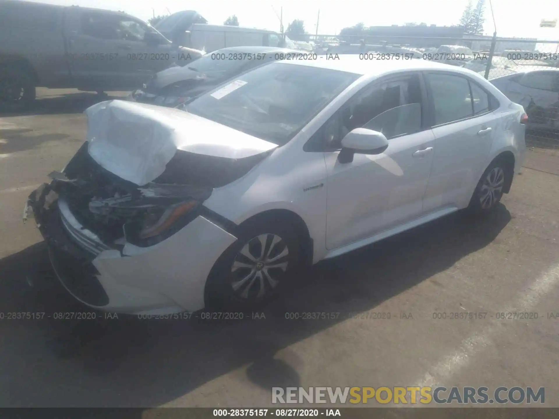 2 Photograph of a damaged car JTDEBRBE4LJ022272 TOYOTA COROLLA 2020