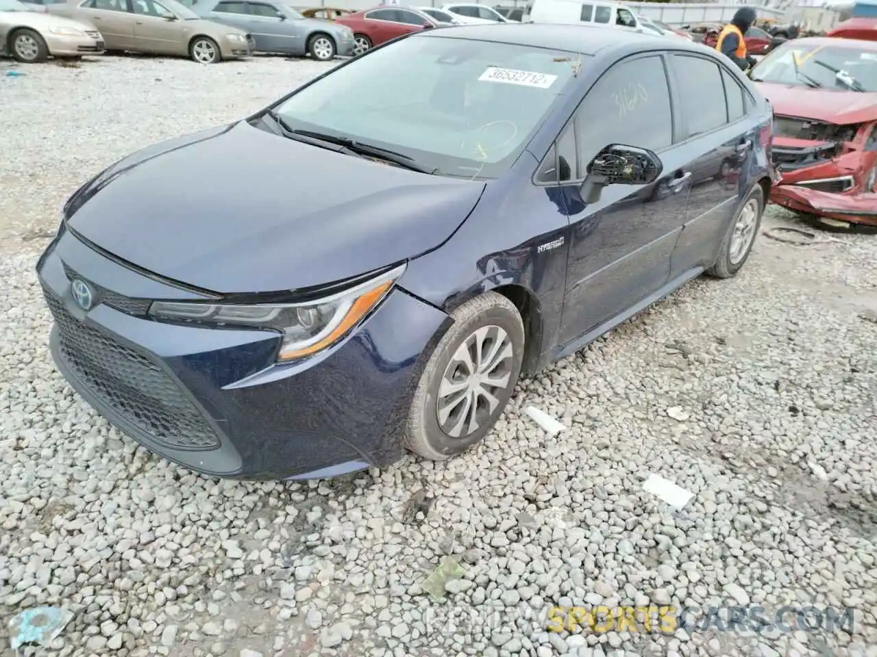 2 Photograph of a damaged car JTDEBRBE4LJ024457 TOYOTA COROLLA 2020