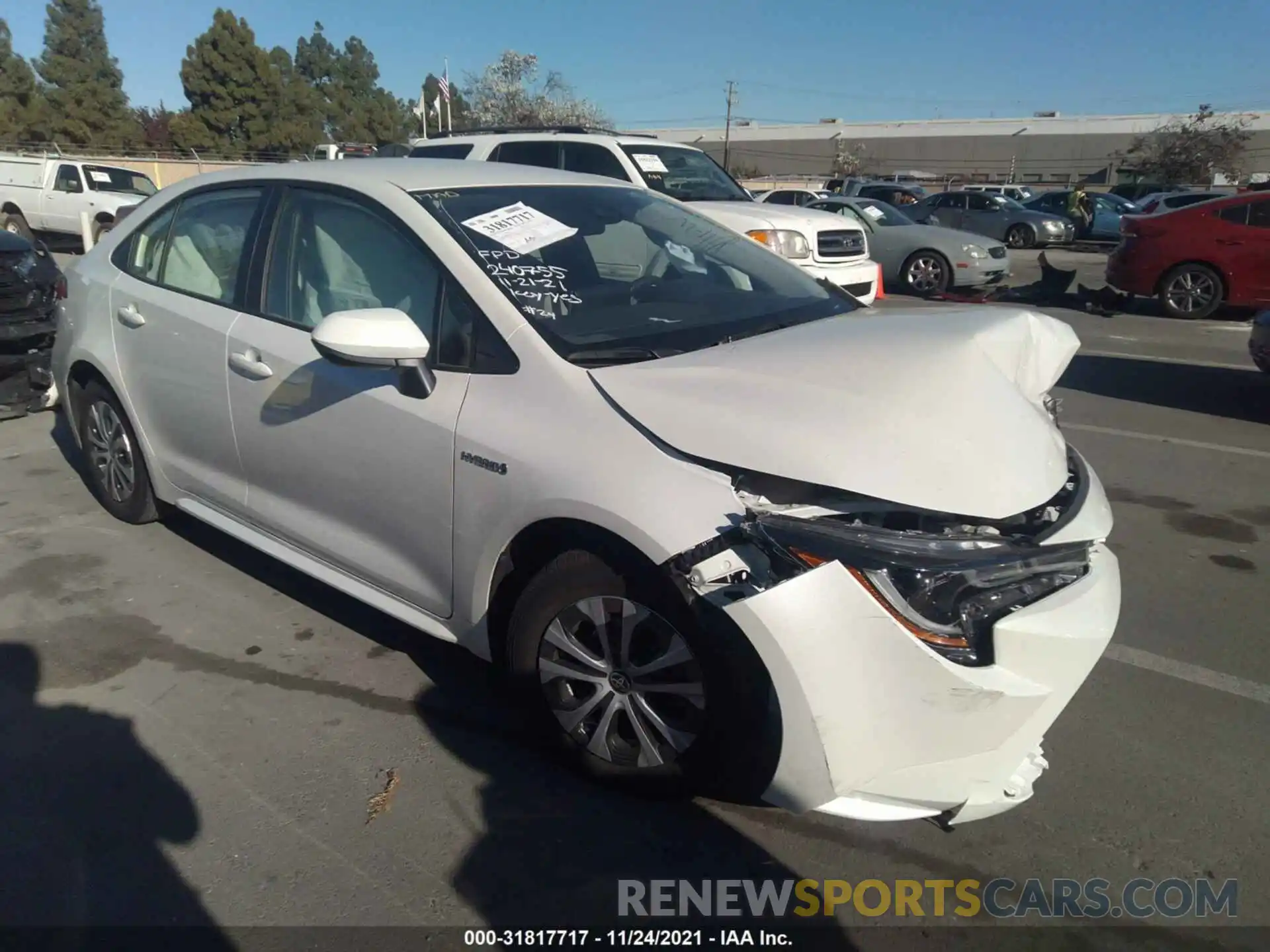 1 Photograph of a damaged car JTDEBRBE4LJ025172 TOYOTA COROLLA 2020