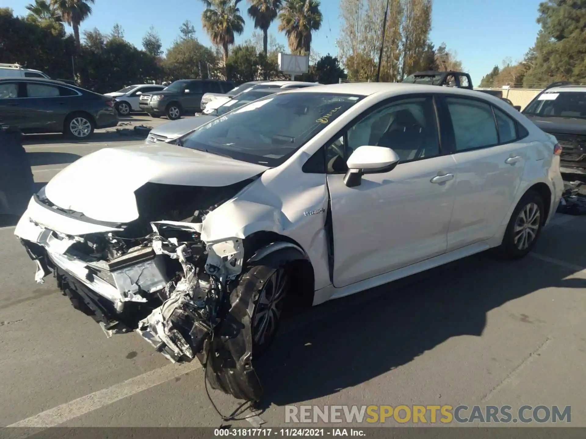 2 Photograph of a damaged car JTDEBRBE4LJ025172 TOYOTA COROLLA 2020