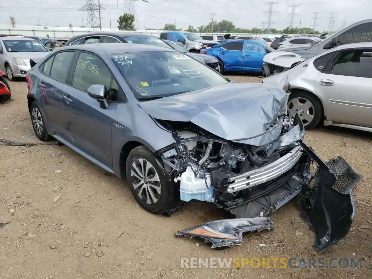 1 Photograph of a damaged car JTDEBRBE4LJ025561 TOYOTA COROLLA 2020