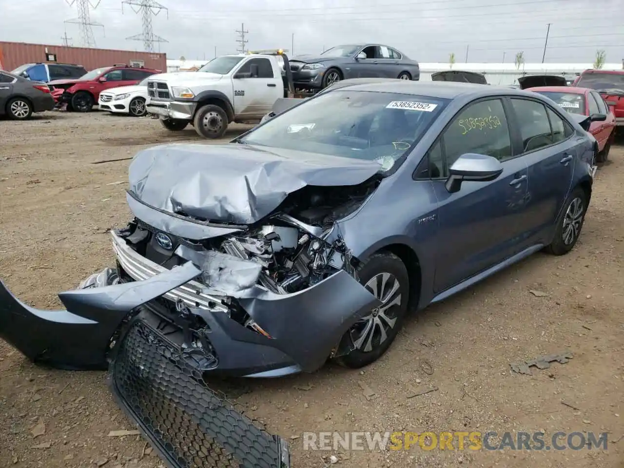 2 Photograph of a damaged car JTDEBRBE4LJ025561 TOYOTA COROLLA 2020