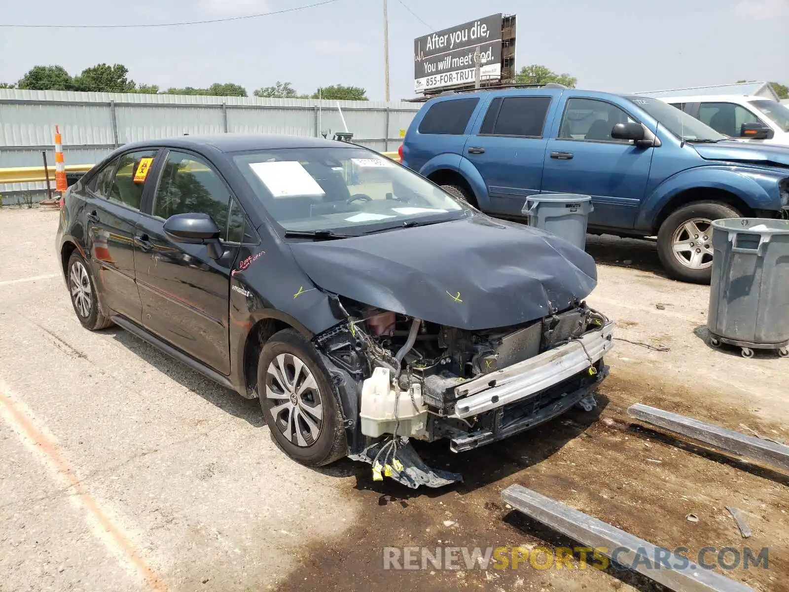 1 Photograph of a damaged car JTDEBRBE4LJ026273 TOYOTA COROLLA 2020