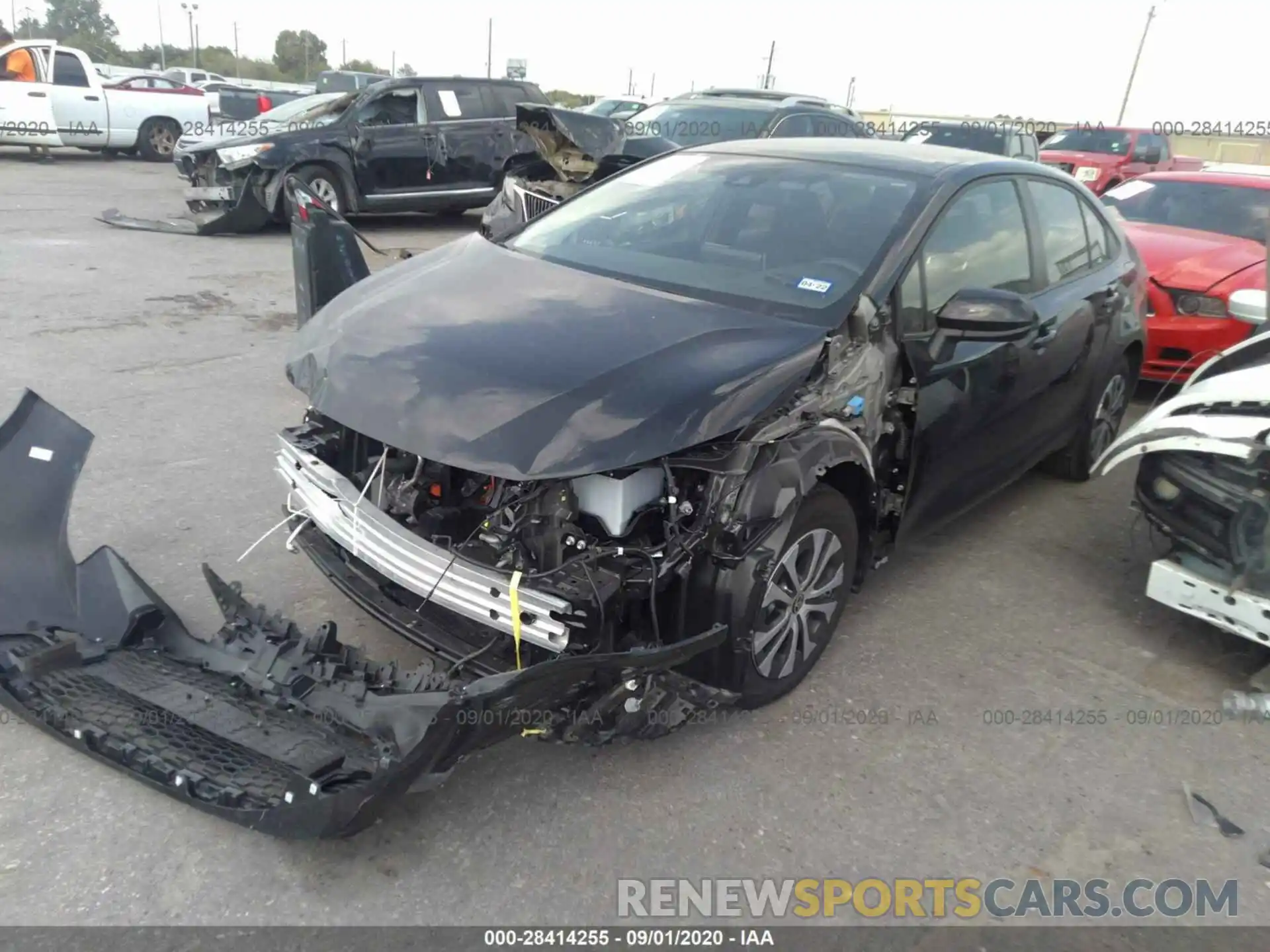 2 Photograph of a damaged car JTDEBRBE4LJ026693 TOYOTA COROLLA 2020