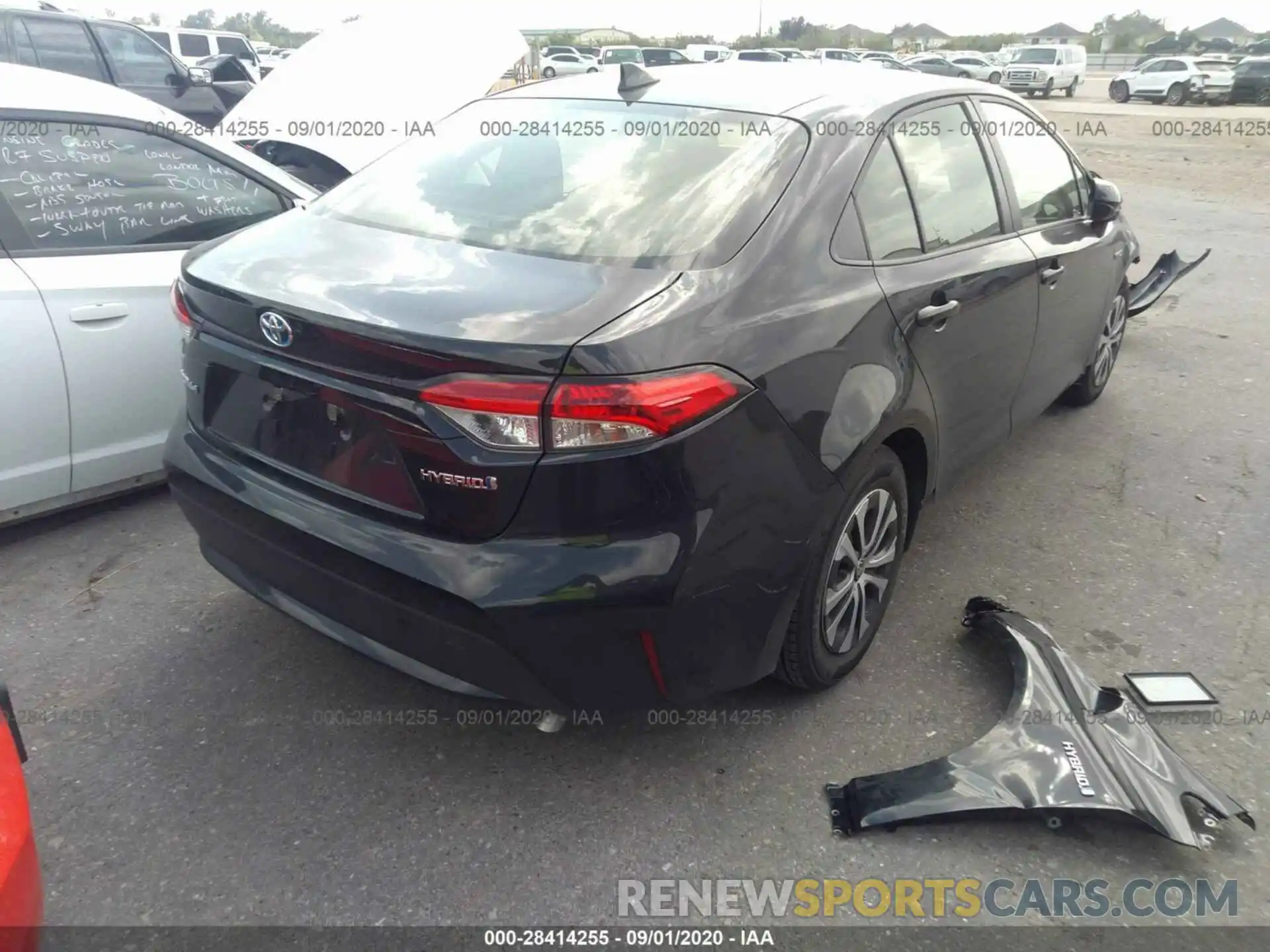 4 Photograph of a damaged car JTDEBRBE4LJ026693 TOYOTA COROLLA 2020