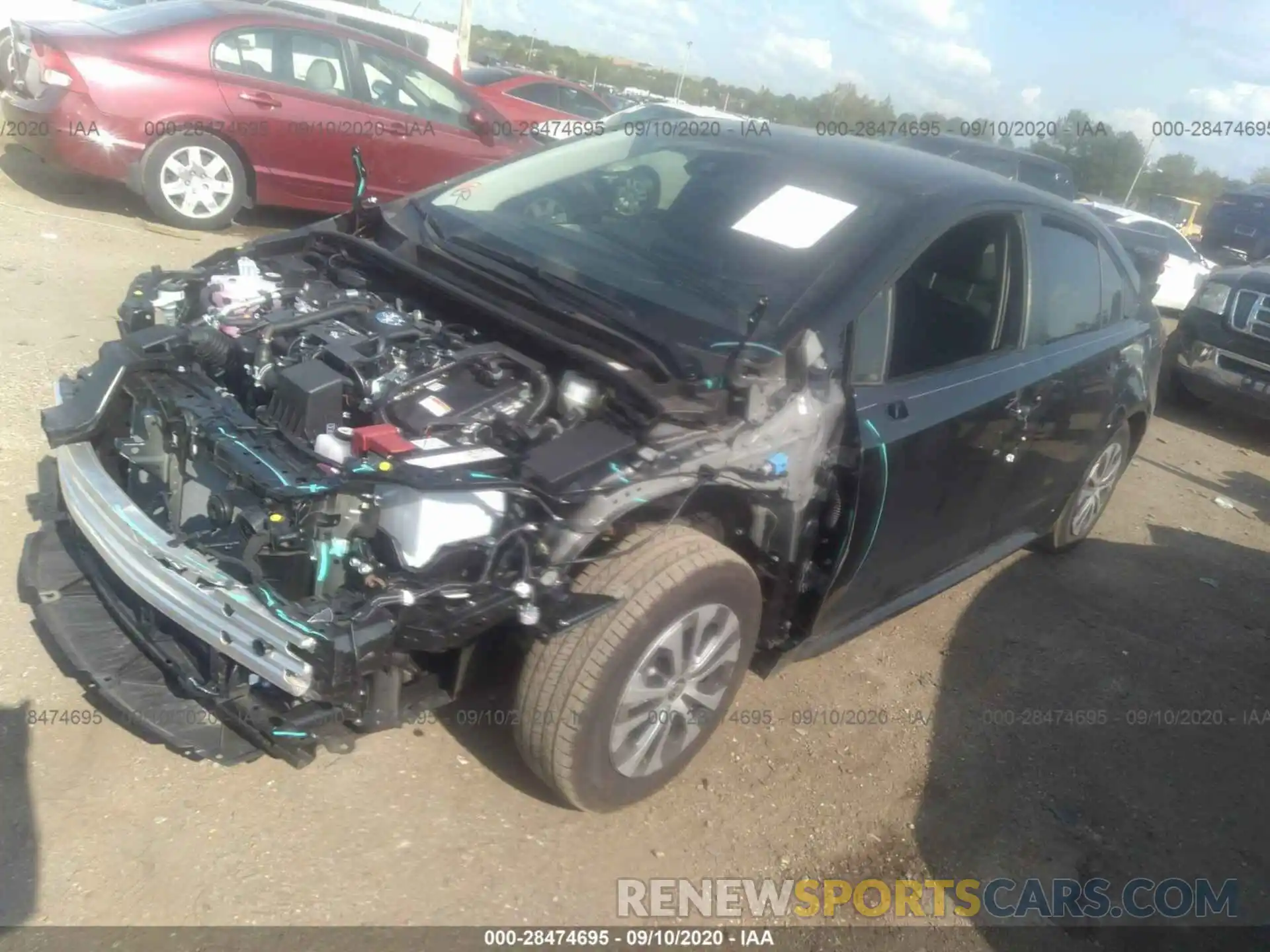 2 Photograph of a damaged car JTDEBRBE4LJ026936 TOYOTA COROLLA 2020