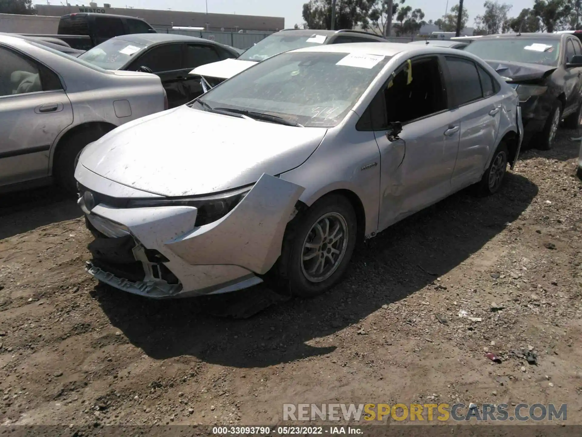 2 Photograph of a damaged car JTDEBRBE4LJ027939 TOYOTA COROLLA 2020