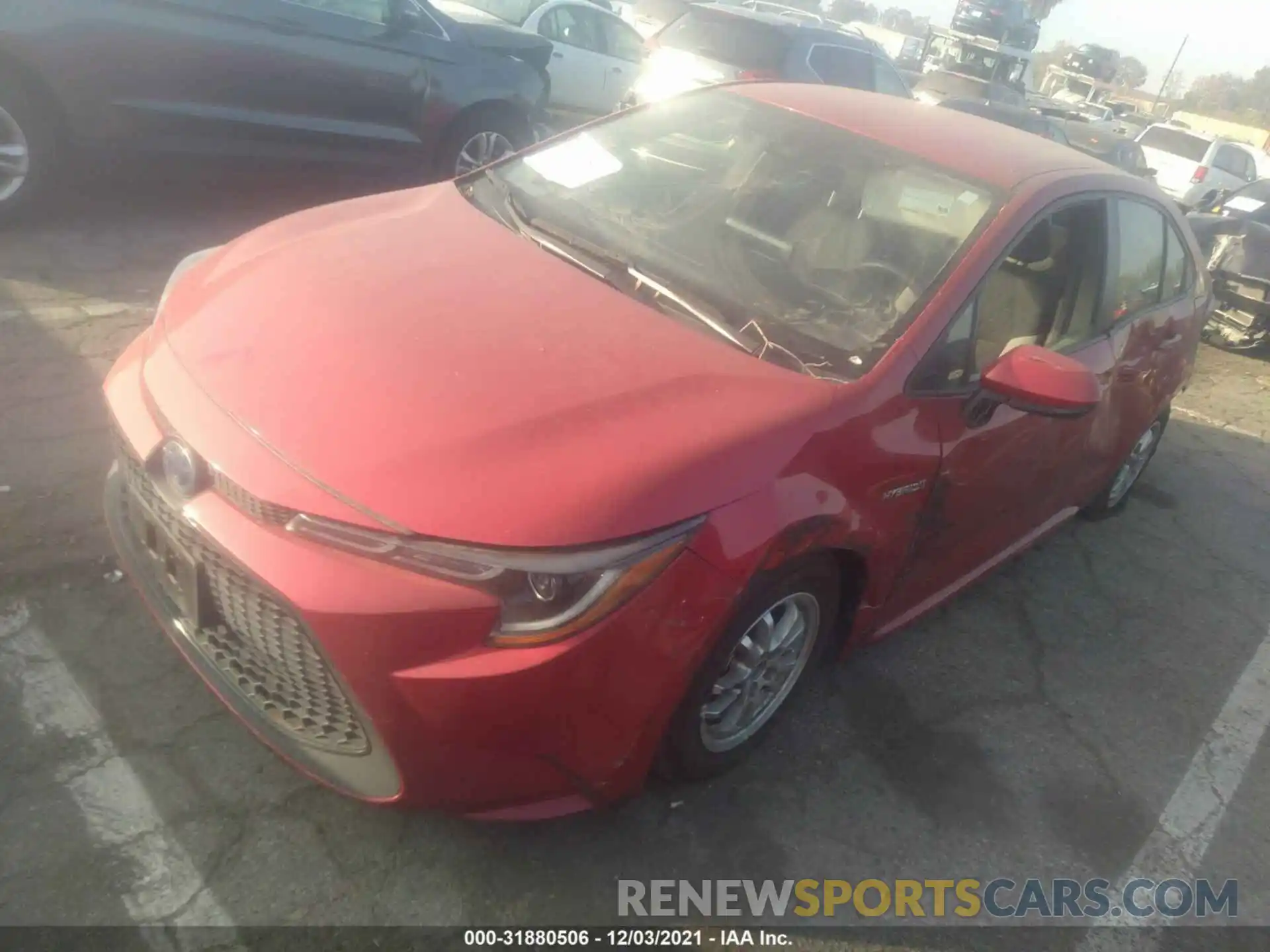 2 Photograph of a damaged car JTDEBRBE4LJ028802 TOYOTA COROLLA 2020