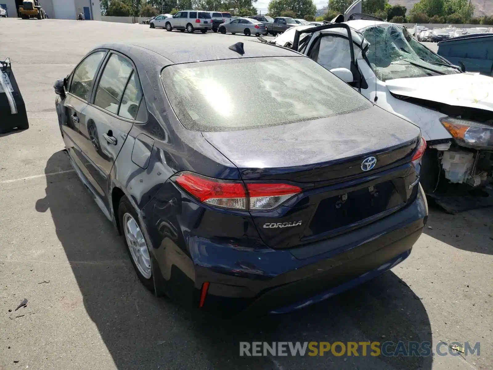 3 Photograph of a damaged car JTDEBRBE4LJ029349 TOYOTA COROLLA 2020