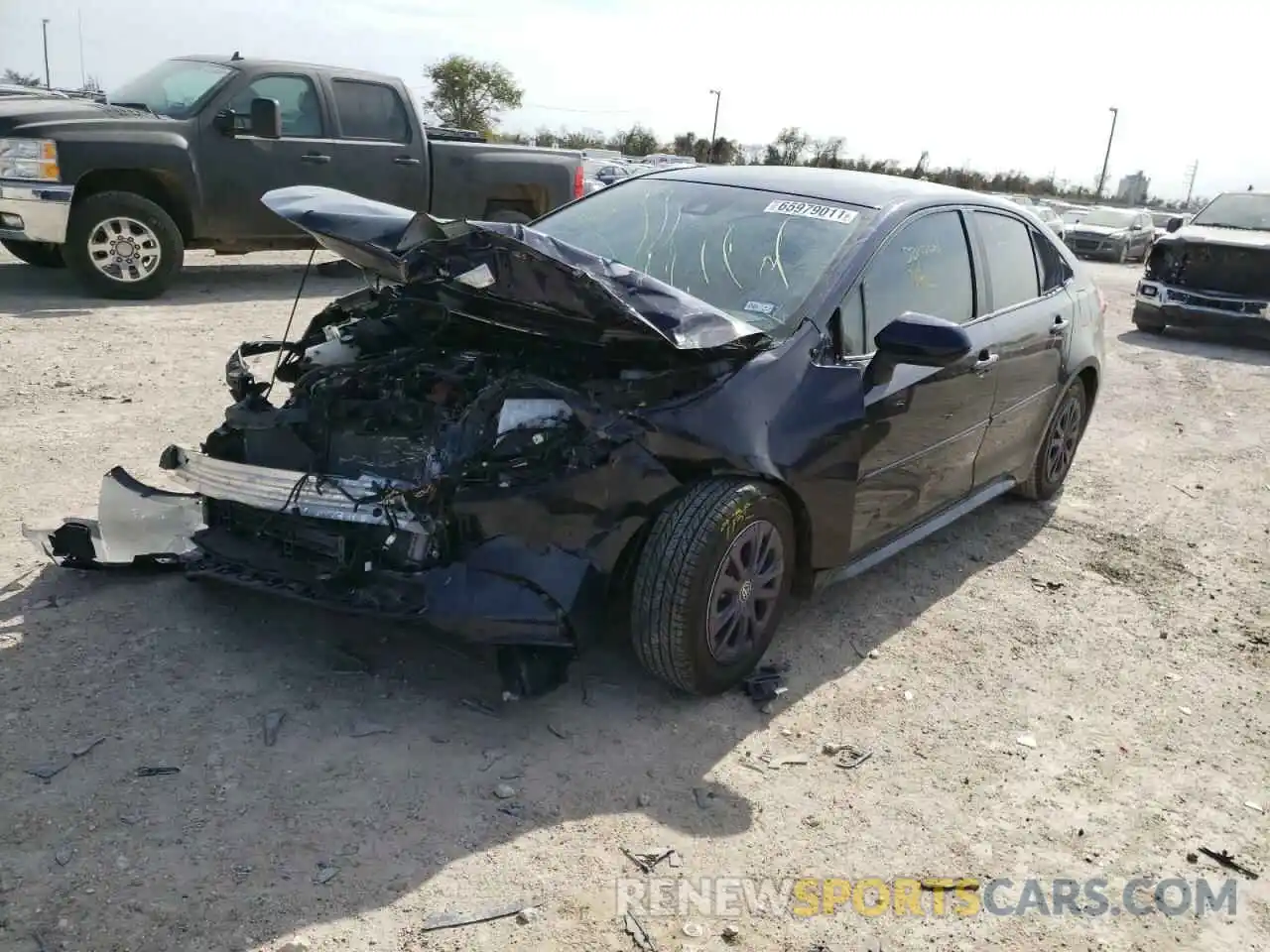 2 Photograph of a damaged car JTDEBRBE4LJ030162 TOYOTA COROLLA 2020