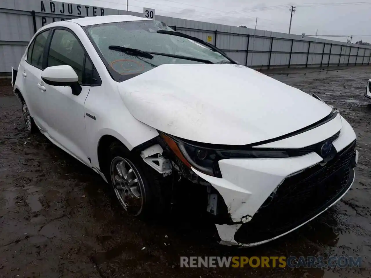 1 Photograph of a damaged car JTDEBRBE4LJ030789 TOYOTA COROLLA 2020