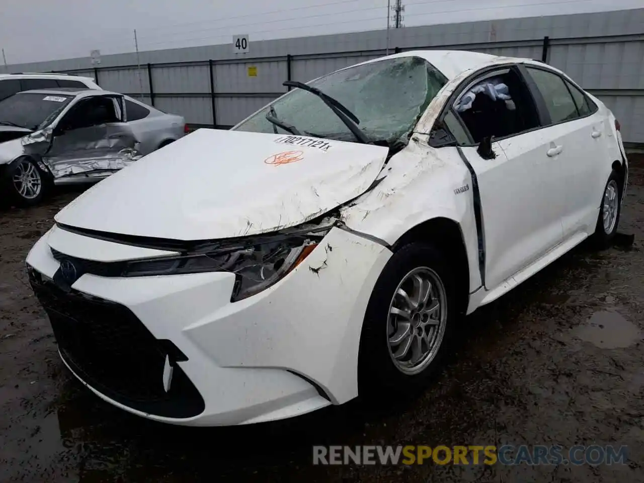 2 Photograph of a damaged car JTDEBRBE4LJ030789 TOYOTA COROLLA 2020