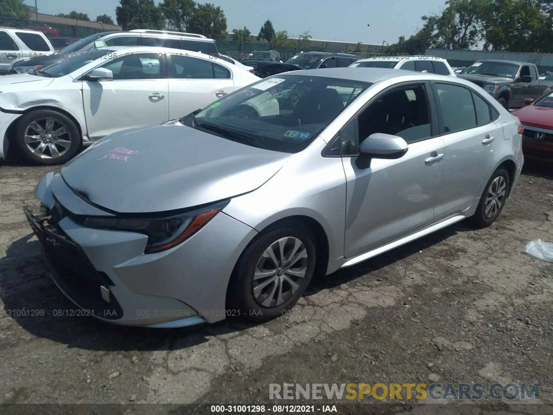 2 Photograph of a damaged car JTDEBRBE4LJ031201 TOYOTA COROLLA 2020